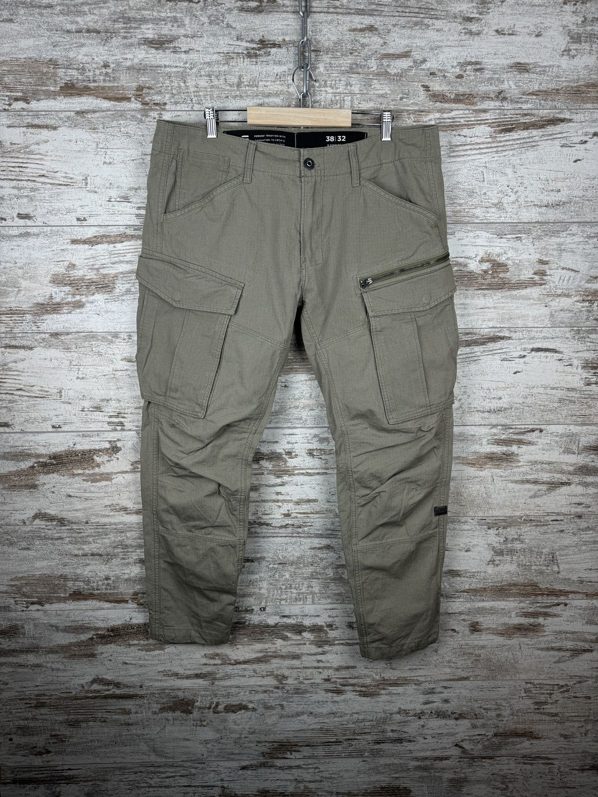 Mens G Star Raw cargo pants ROVIC ZIP 3D REGULAR TAPERED y2k
