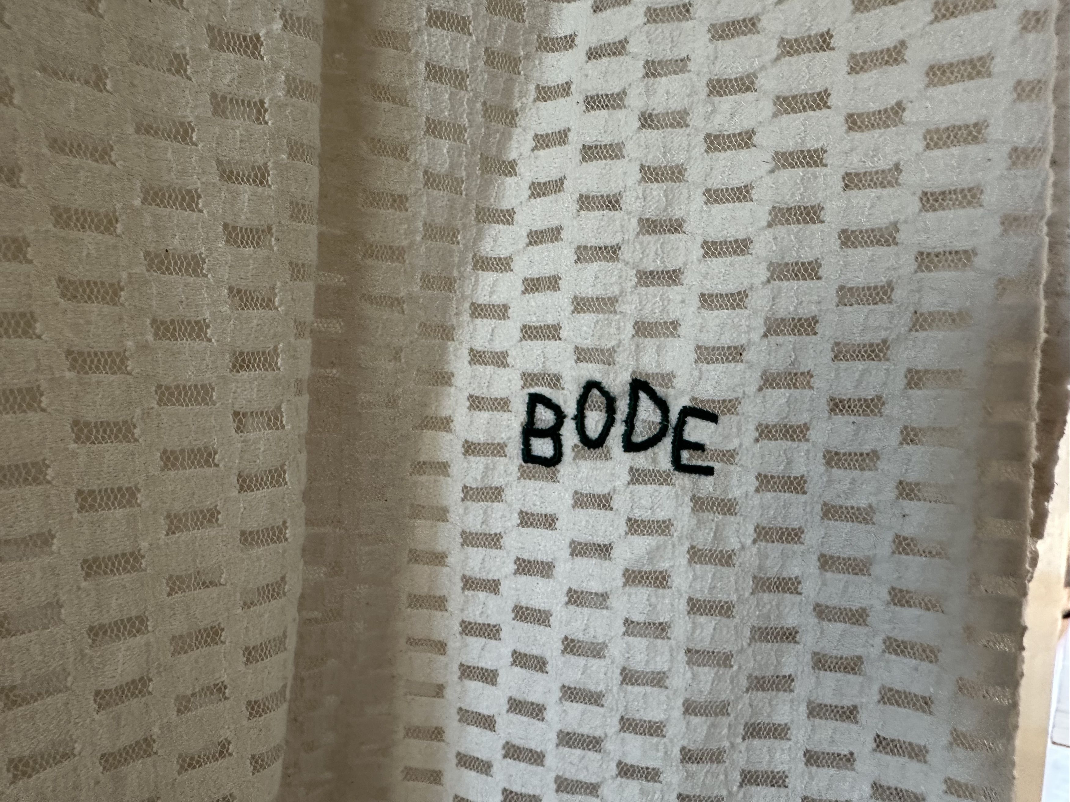 Bode BODE Ivory Ecru Sheer Brick Shirt Size XL (fits like Medium) Size US XL / EU 56 / 4 - 5 Thumbnail