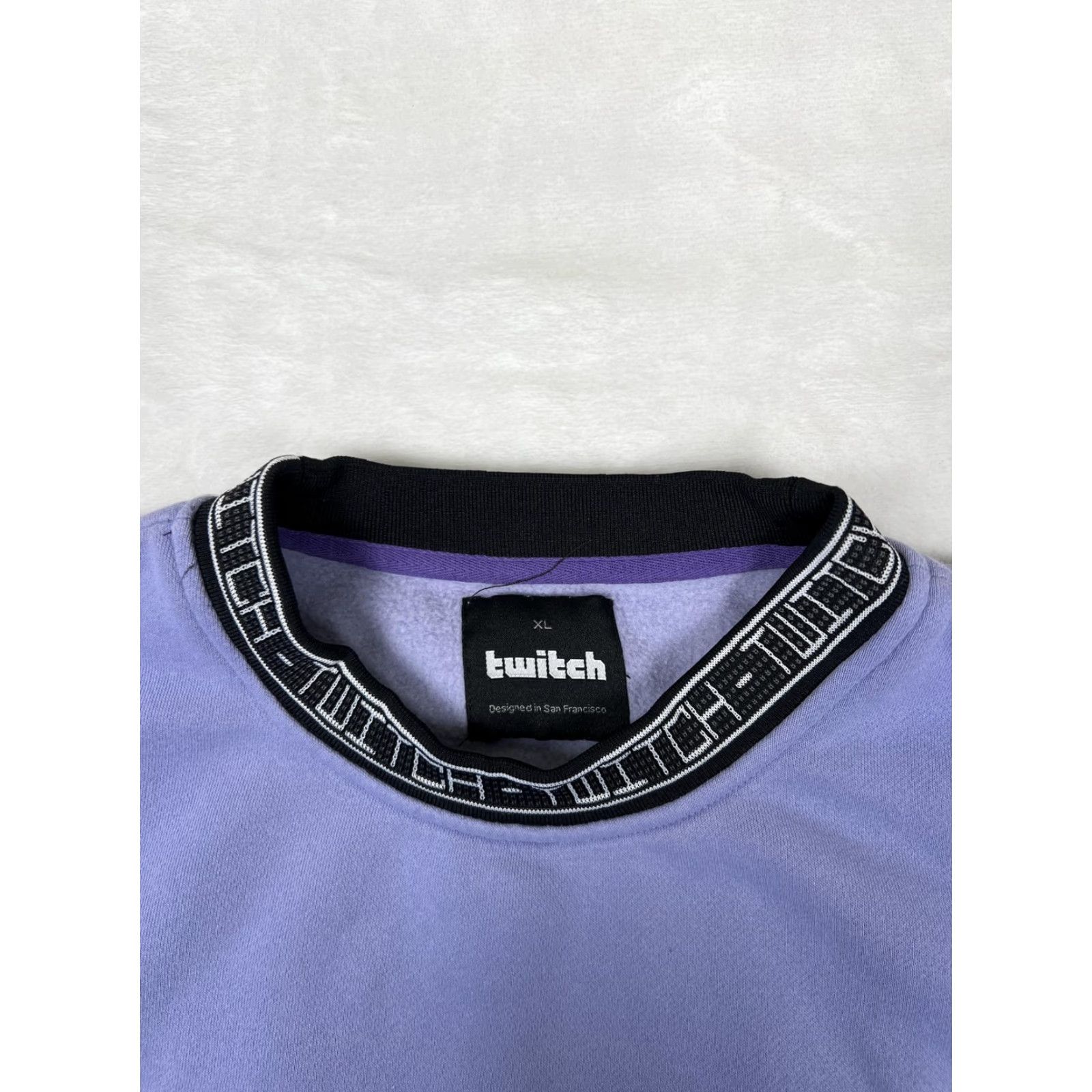 Logo 7 Twitch Sweatshirt Mens XL Purple Fleece Crewneck Pullover Graphic Logo Badges Size US XL / EU 56 / 4 - 2 Thumbnail