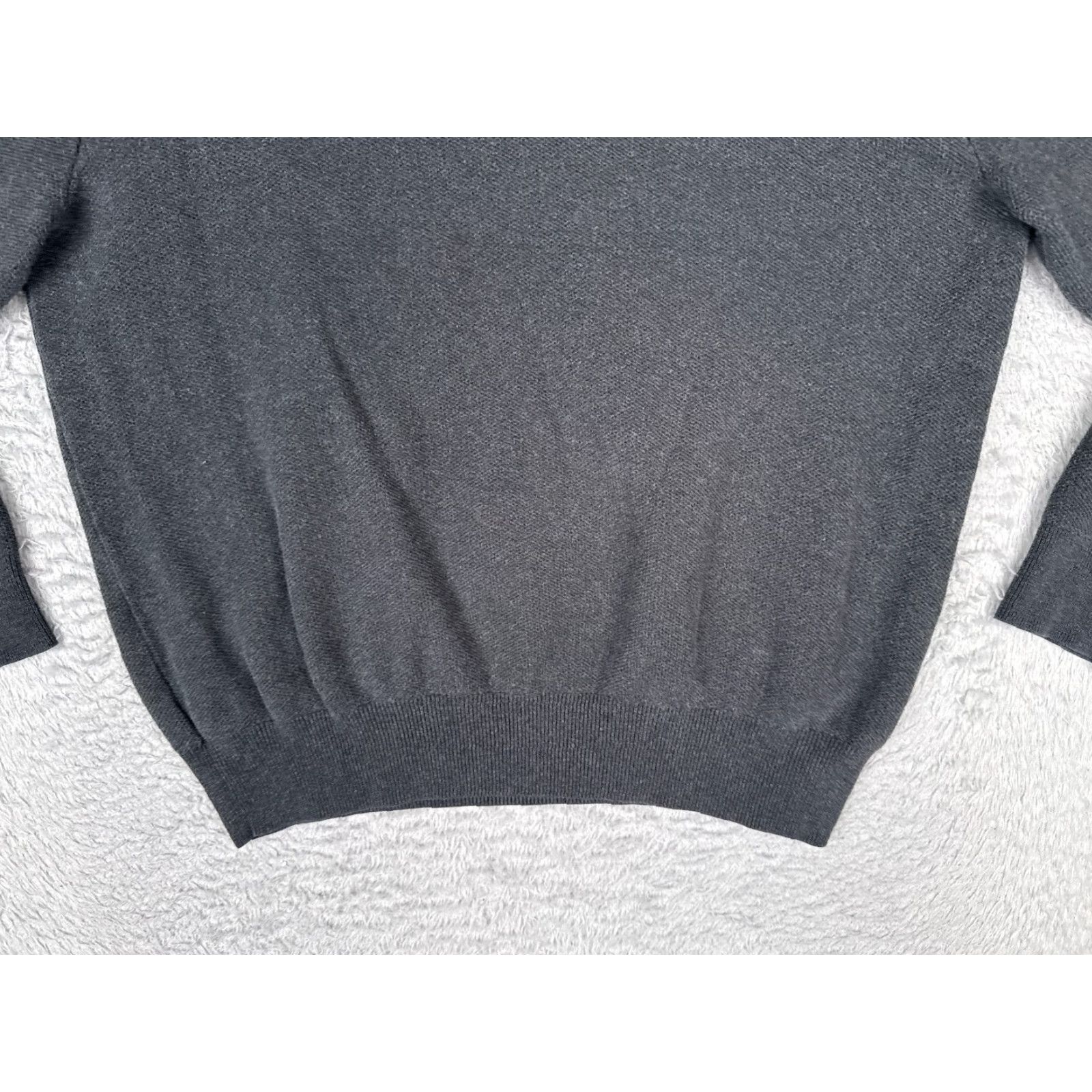 Polo Ralph Lauren Polo Ralph Lauren Sweater Men XL Gray 1/4 Zip Mock Neck Cotton Blend Logo Embroidered Pullover Casual Business Winter Fall Spring All Seasons Mens Size US XL / EU 56 / 4 - 5 Thumbnail