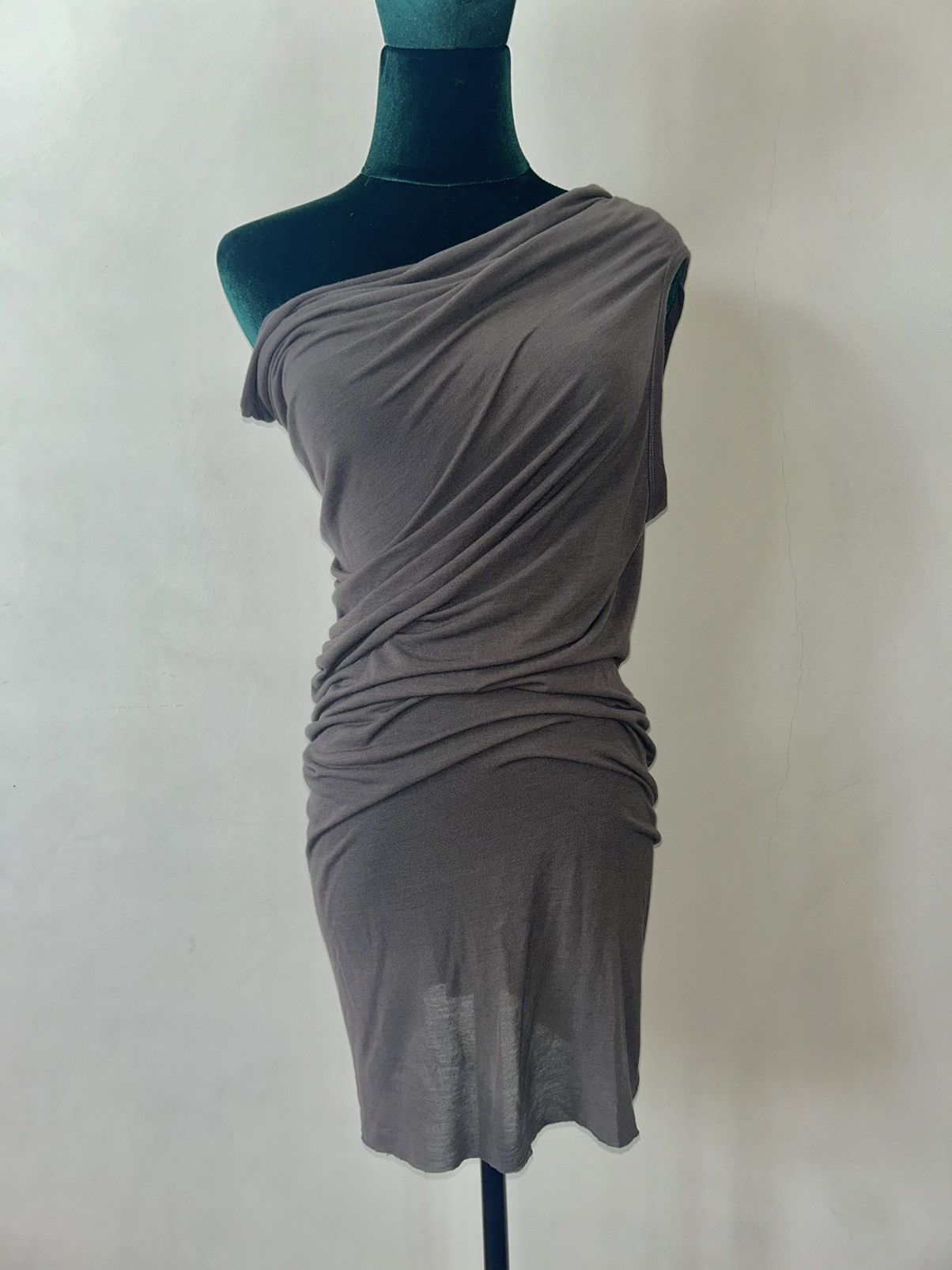 Designer × Rick Owens × Rick Owens Drkshdw One shoulder Rick Owen’s drkshdw long tank top Size L / US 10 / IT 46 - 1 Thumbnail