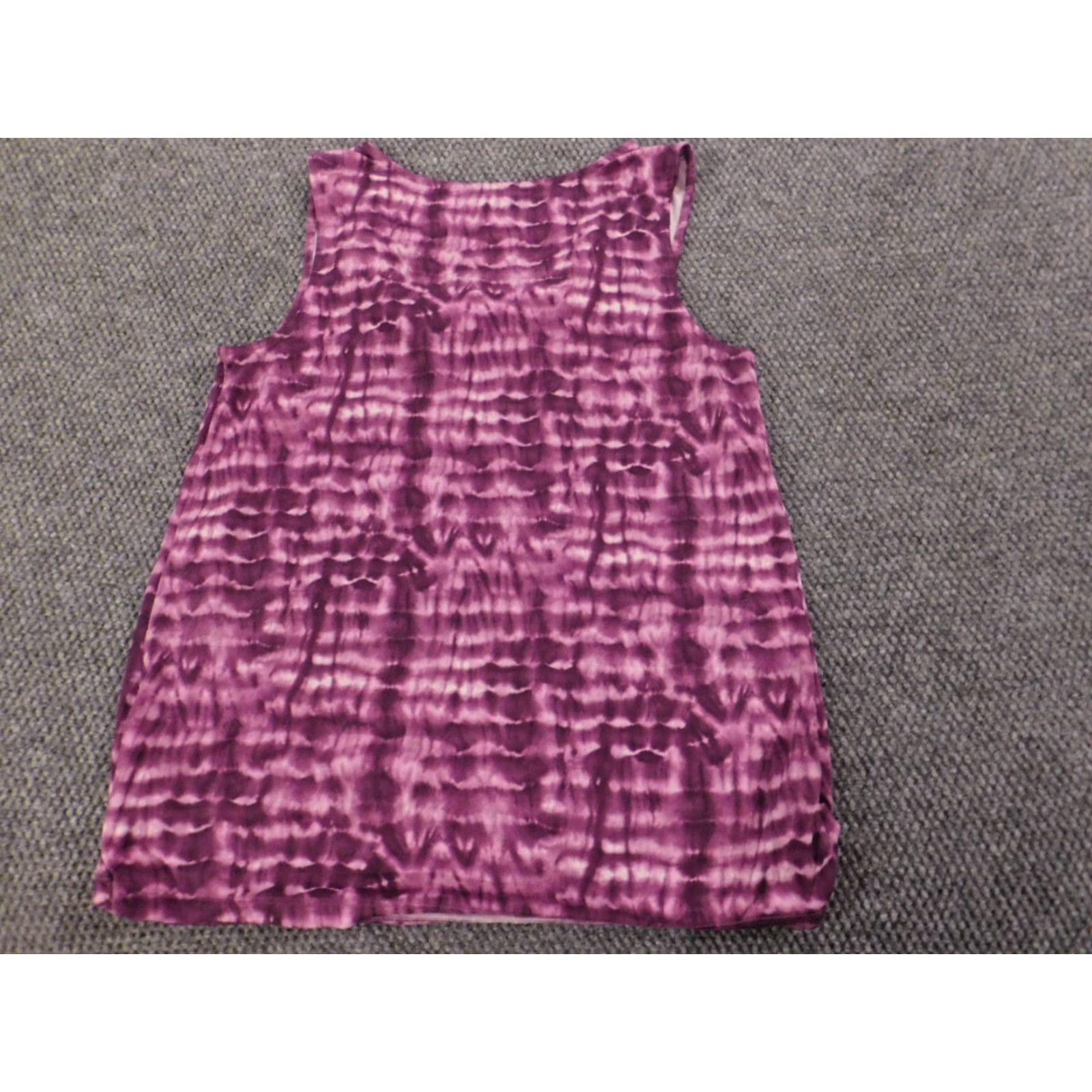 Vintage Daisy Fuentes Blouse Womens M Purple Geometric Sleeveless Collared Pullover Stretch Casual Shirt Size M / US 6-8 / IT 42-44 - 7 Thumbnail