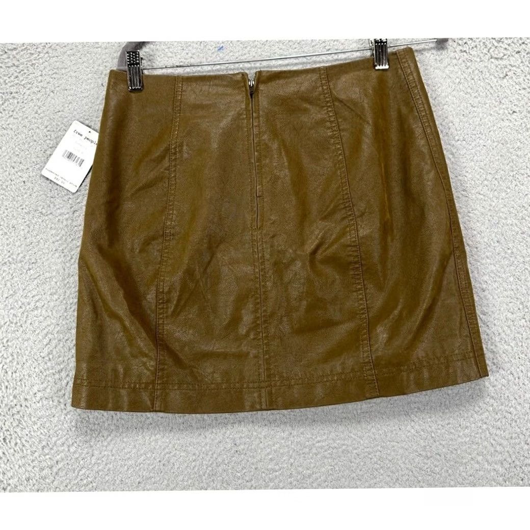 Free People VINTAGE Free People Skirt Women 8 Tobacco Back Zip Mini Straight Pencil Skirt Ladies NEW Size 30" / US 8 / IT 44 - 2 Thumbnail