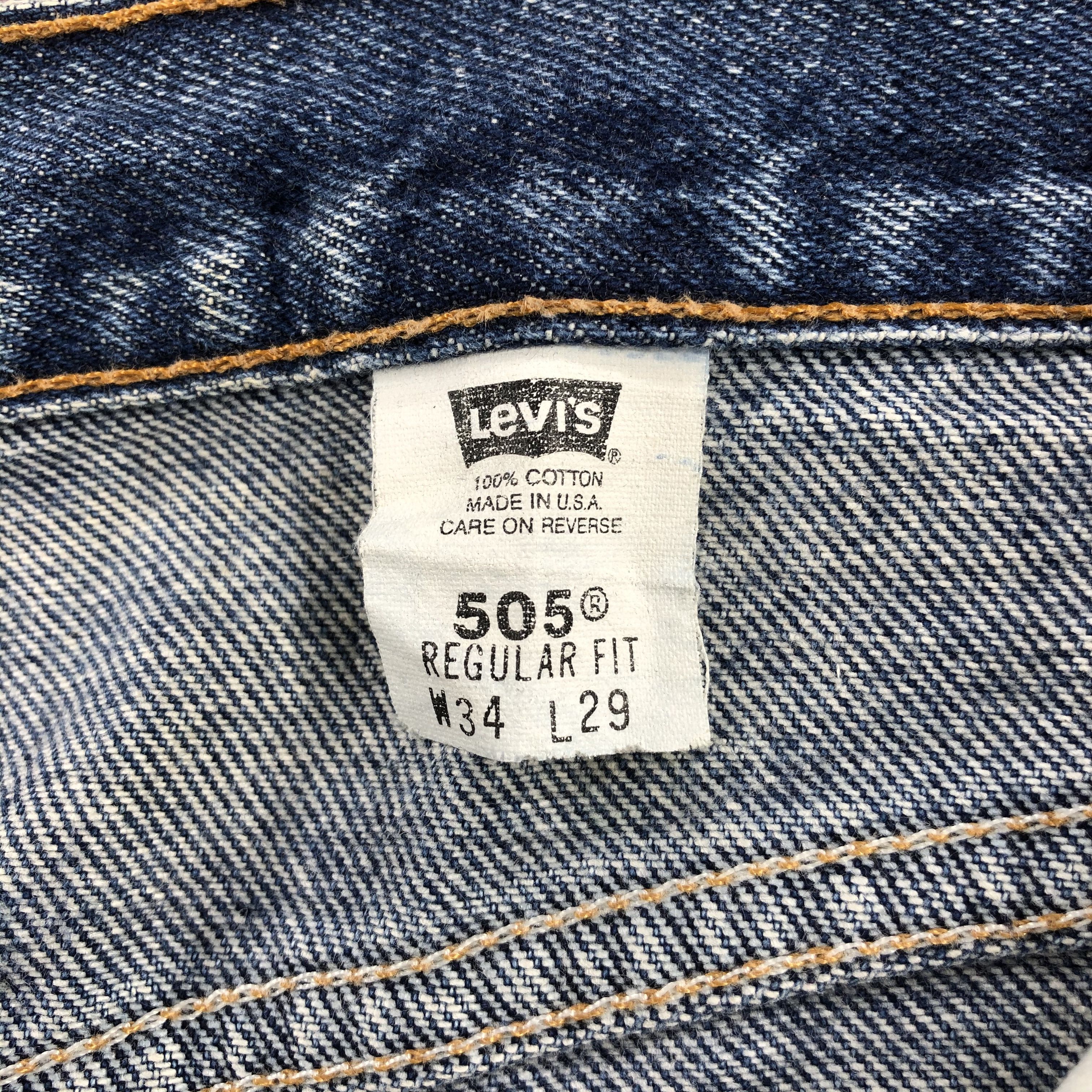 Levi's × Vintage 90s Vintage Levis 505 Jeans-JM2639 Size US 35 - 13 Thumbnail
