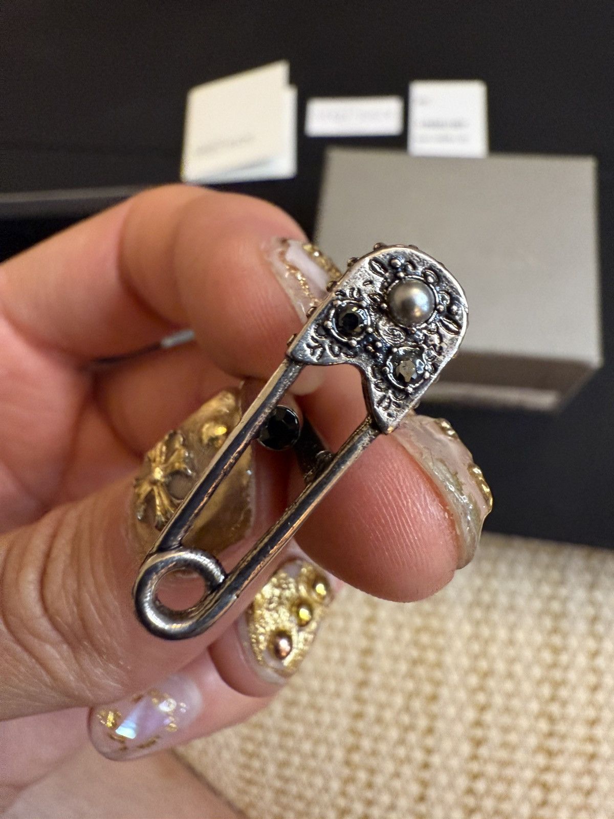 Alexander McQueen 100% Silver SAFETY PIN CUFFLINKS-Alexander Mcqueen Size ONE SIZE - 14 Thumbnail