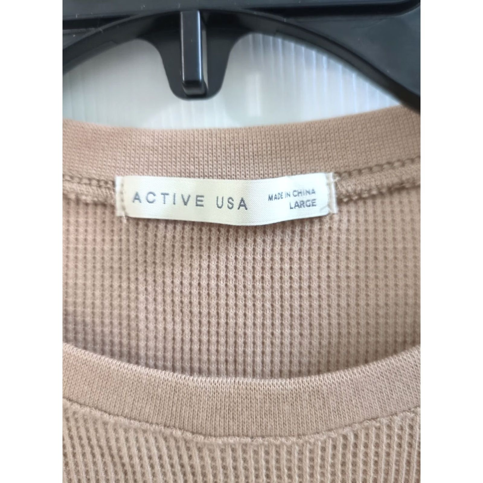 Vintage Active USA Long Sleeve Crew Neck Thermal Top L Women Beige USA Winter Basic Shirt Mens? Womens Size L / US 10 / IT 46 - 2 Thumbnail