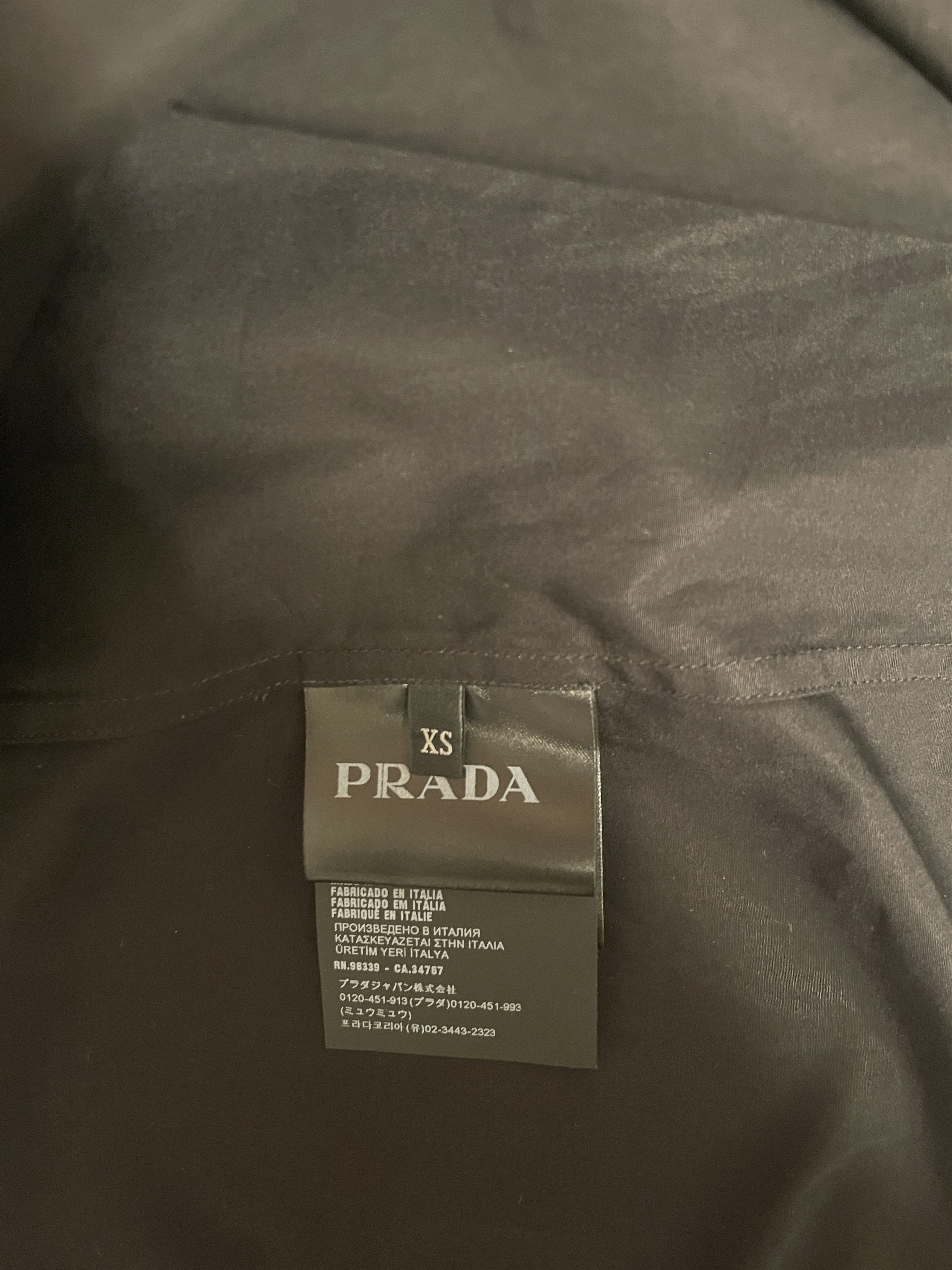Prada Prada Cotton Shirt Black XS Size US XS / EU 42 / 0 - 7 Thumbnail