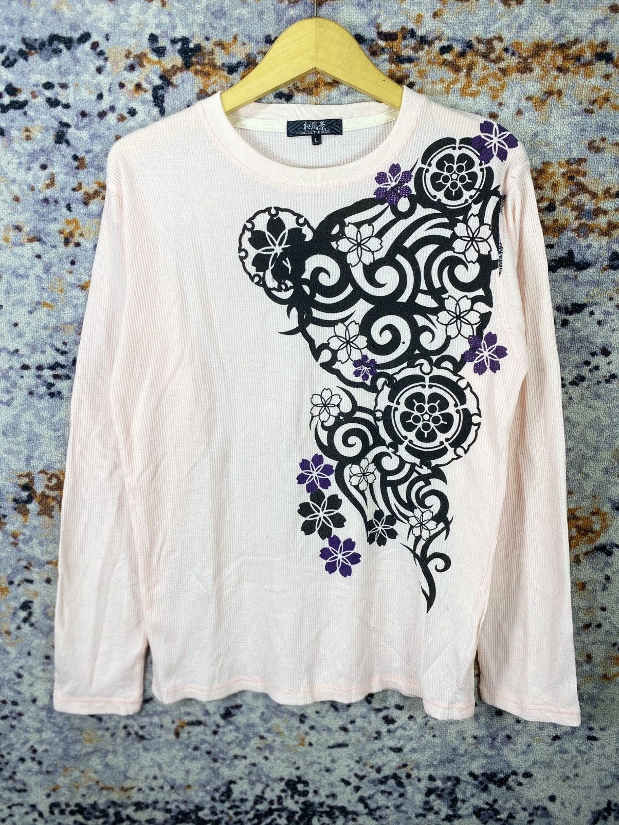 Japanese Brand Vintage Bullet Noise Sukajan Souvenir Thermal Long sleeve Size US L / EU 52-54 / 3 - 1 Thumbnail