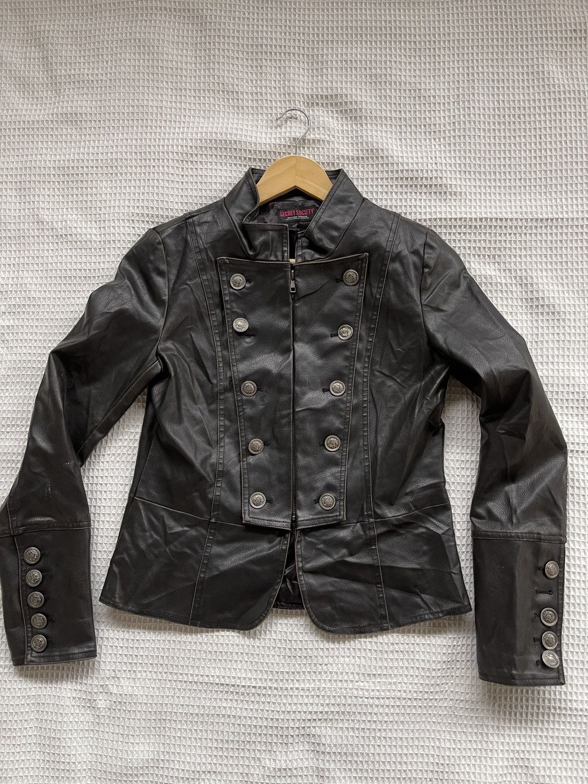 Japanese Brand Last Drop🔥Vtg SECRET SOCIETY Leather Jacket Seditionaries Size US S / EU 44-46 / 1 - 11 Thumbnail