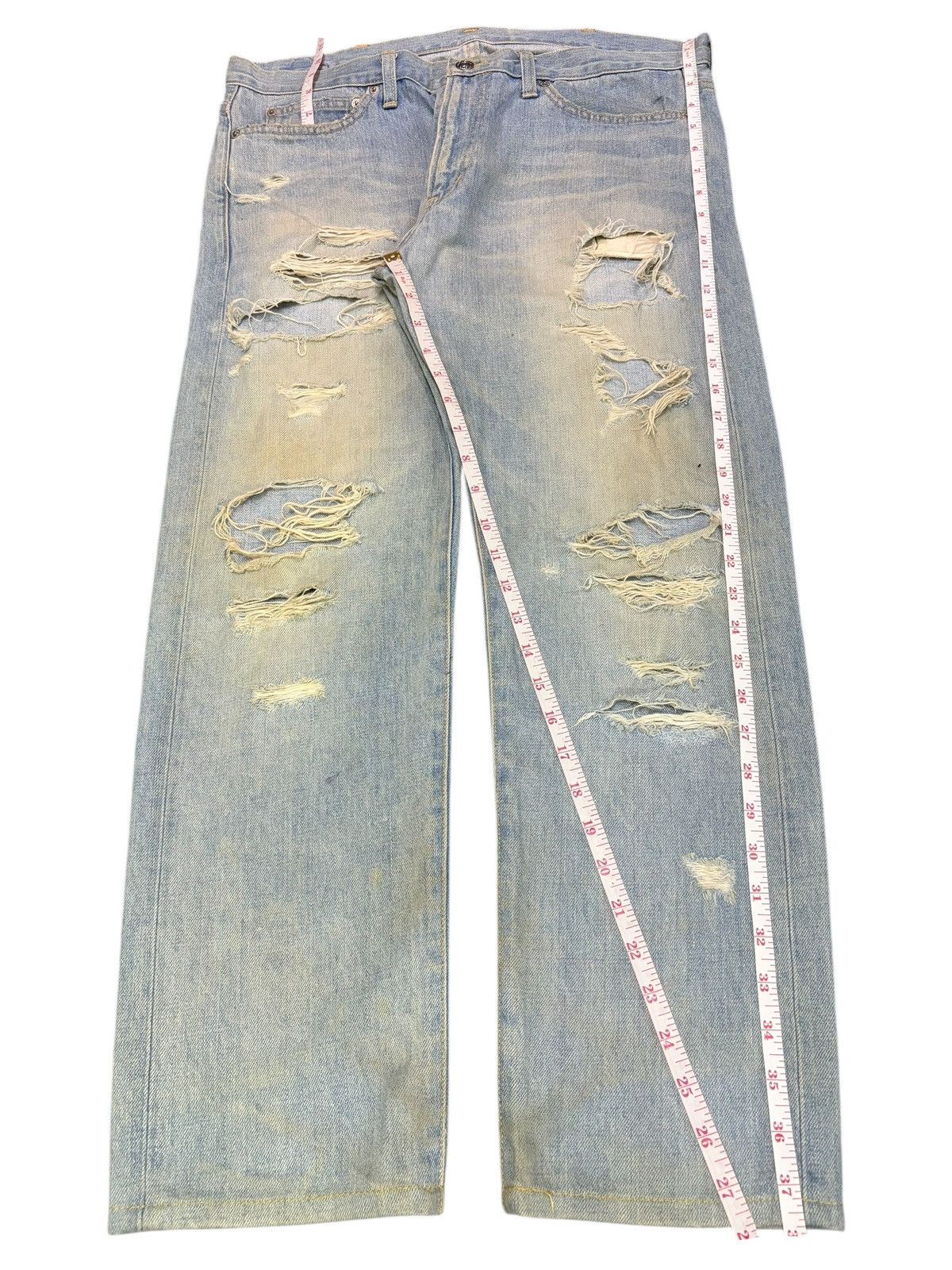 Edwin Vintage Japanese Brand Mud Wash Distressed Jeans Size US 35 - 7 Thumbnail