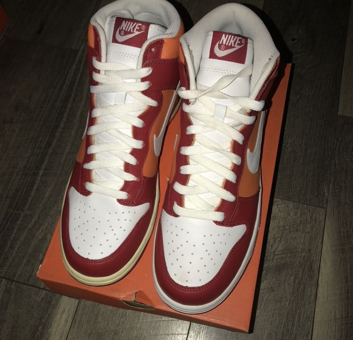 Nike Nike Dunk High Varsity Red Orange Blaze 2007 men’s size 10.5 Size US 10.5 / EU 43-44 - 1 Thumbnail