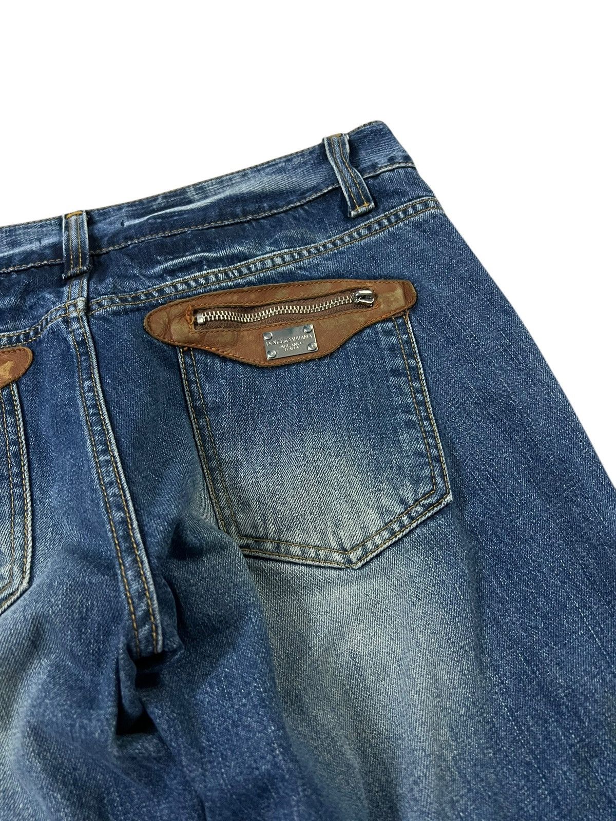 Dolce & Gabbana × Vintage DOLCE & GABBANA WASHED BLUE JEANS Size US 34 / EU 50 - 9 Thumbnail