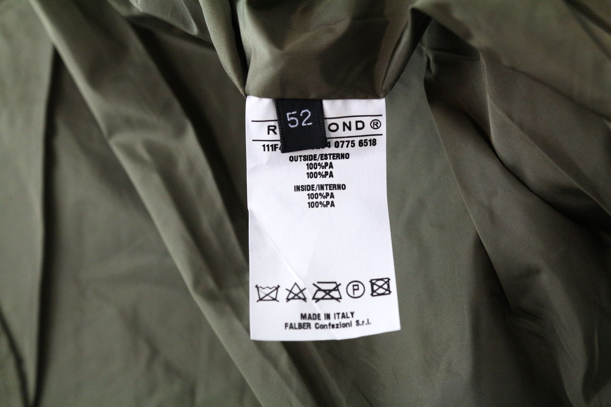 John Richmond IT52 Dark Moss Green MA2 Bomber Full Zip Jacket 73992 Size US L / EU 52-54 / 3 - 6 Thumbnail