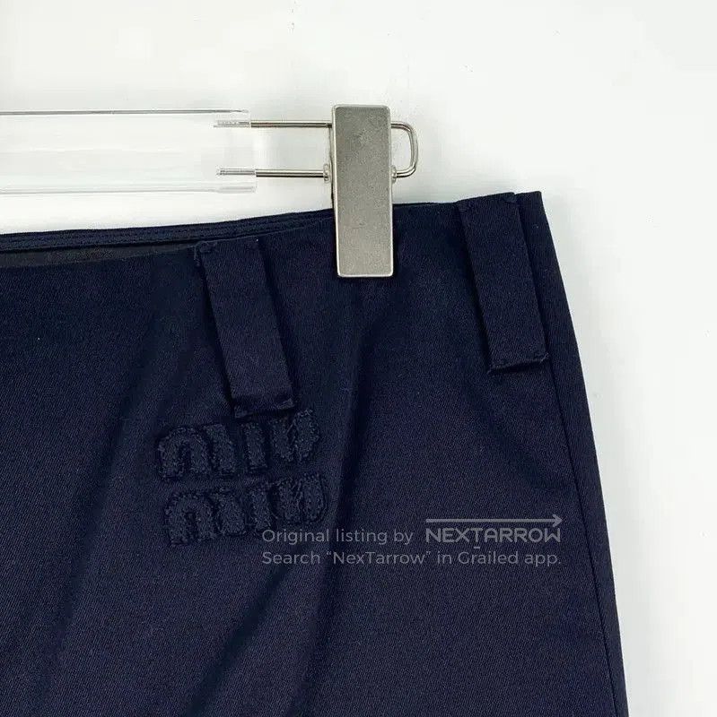Miu Miu Miu Miu Deep Blue Cotton Skirt . Size 23" - 5 Thumbnail