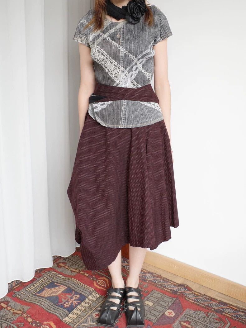 Vivienne Westwood Vivienne Westwood size2 A belt with irregular wine red hem Size 27" / US 4 / IT 40 - 6 Thumbnail