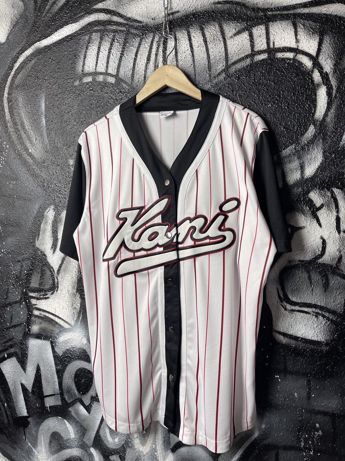 Karl Kani Karl Kani Y2K Embroidered Front Logo Button Up Jersey Shirt Men’s Size Medium Size US M / EU 48-50 / 2 - 1 Thumbnail