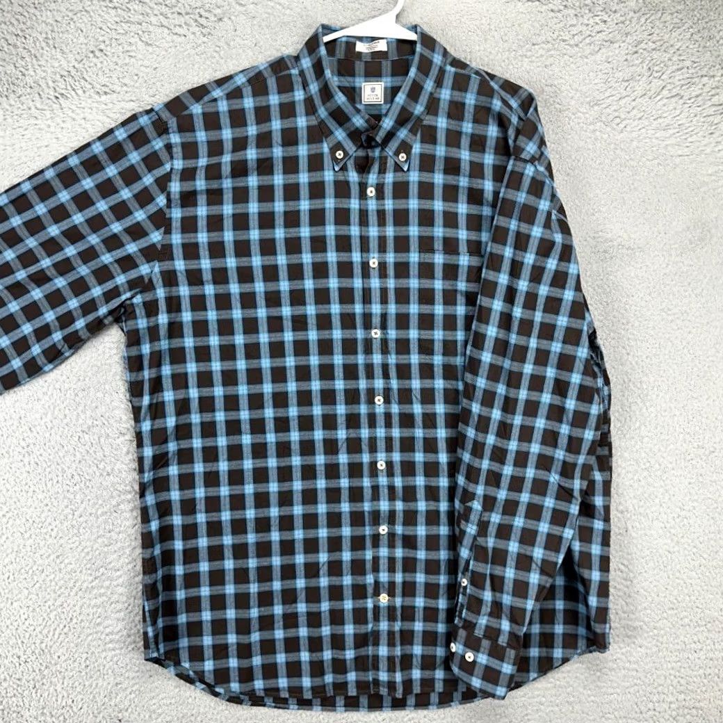 Peter Millar Peter Millar Baltusrol Button-Down Shirt Adult XL Blue Plaid Mens Size US XL / EU 56 / 4 - 2 Thumbnail
