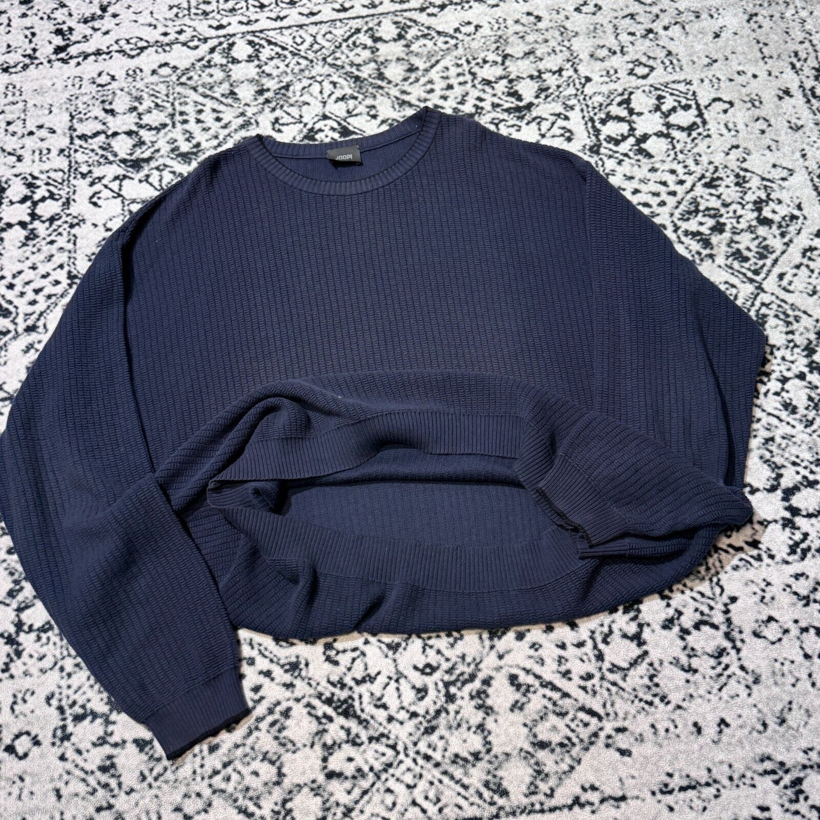 Joop! × Vintage Vintage Joop Unisex Navy Blue Cotton Sweater Size L Y2K 90s Size US L / EU 52-54 / 3 - 10 Thumbnail
