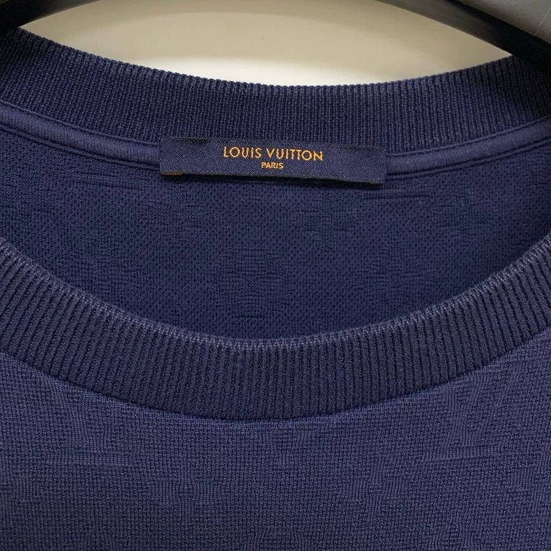 Louis Vuitton Louis Vuitton Dark Blue Full Print Short Sleeve Size US M / EU 48-50 / 2 - 2 Thumbnail