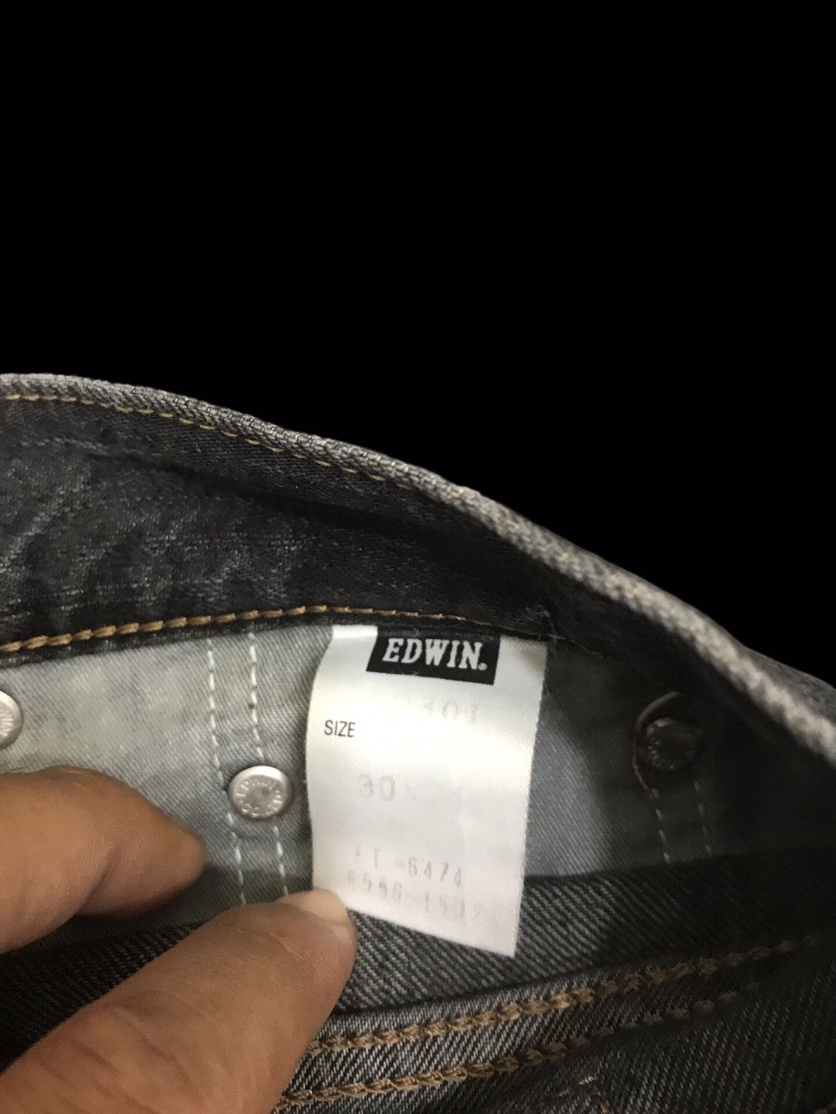 Edwin 💥BOOTCUT💥ARCHIVAL EDWIN REBEL BLACK DISTRESSED DENIM F256 Size US 29 - 19 Thumbnail