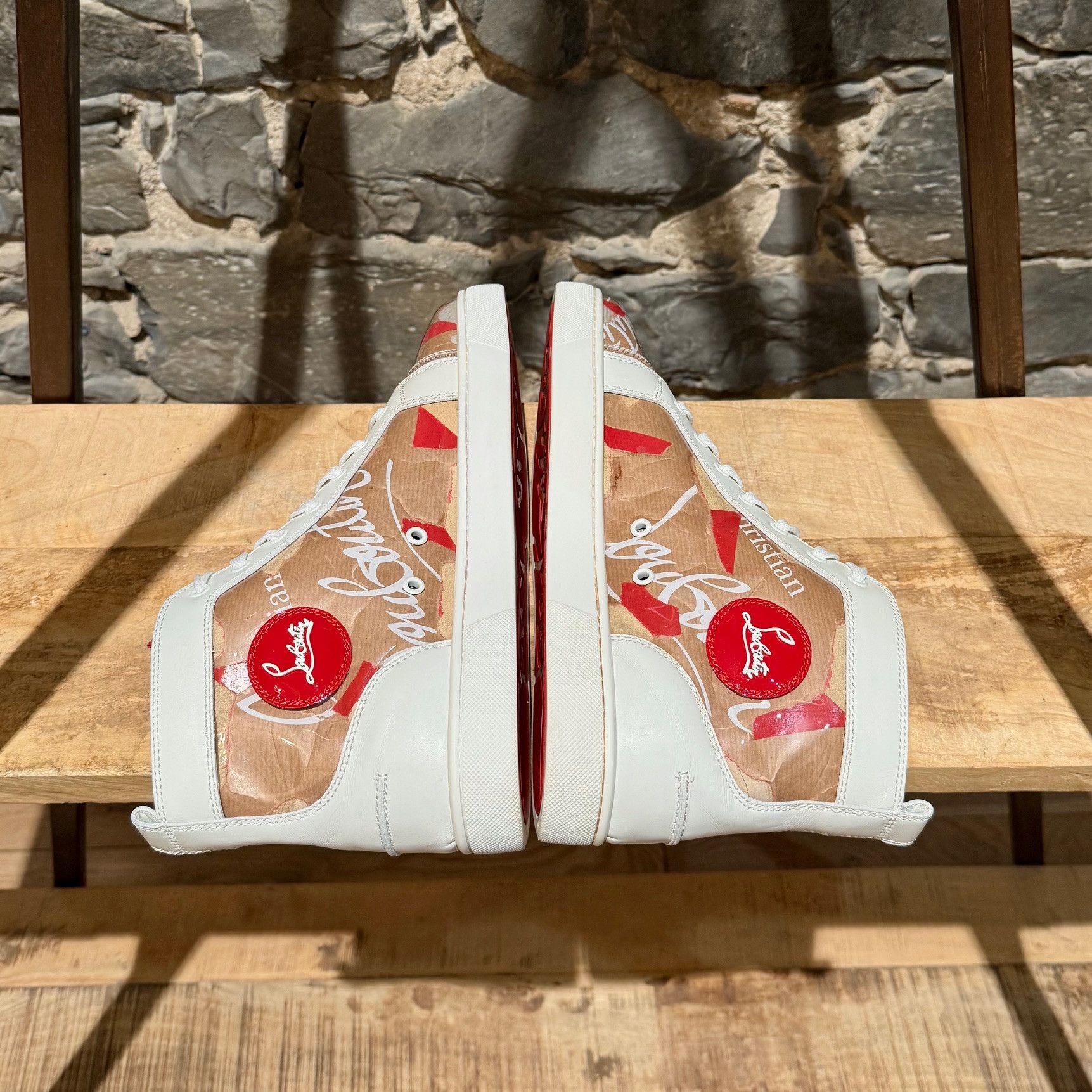 Christian Louboutin Christian Louboutin Louis Loubi Kraft PVC High-top Sneakers Size US 10.5 / EU 43-44 - 9 Thumbnail