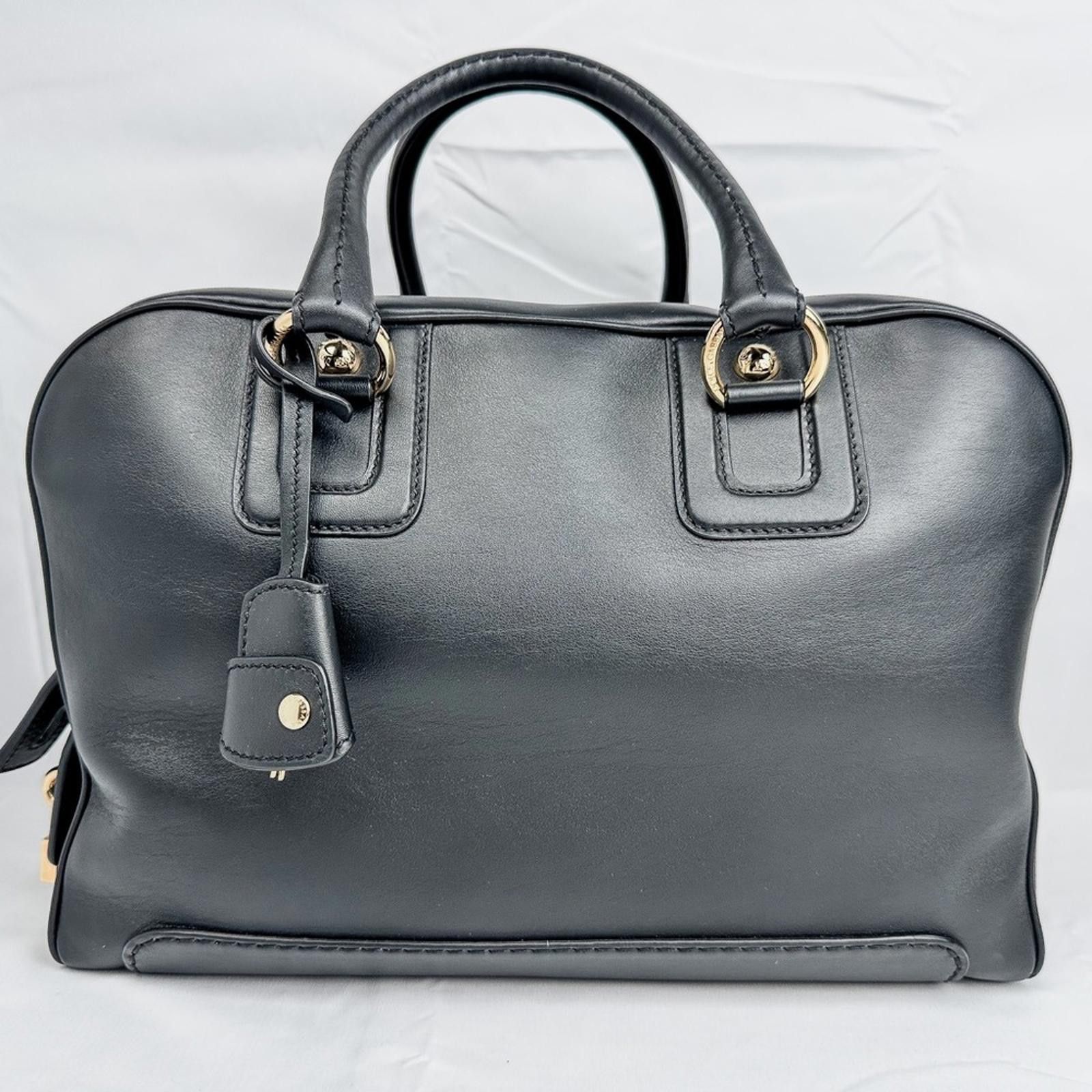 Dolce & Gabbana Vitello Aria Black Leather Multi-Zip Top Handle Bag NWT Size ONE SIZE - 1 Thumbnail