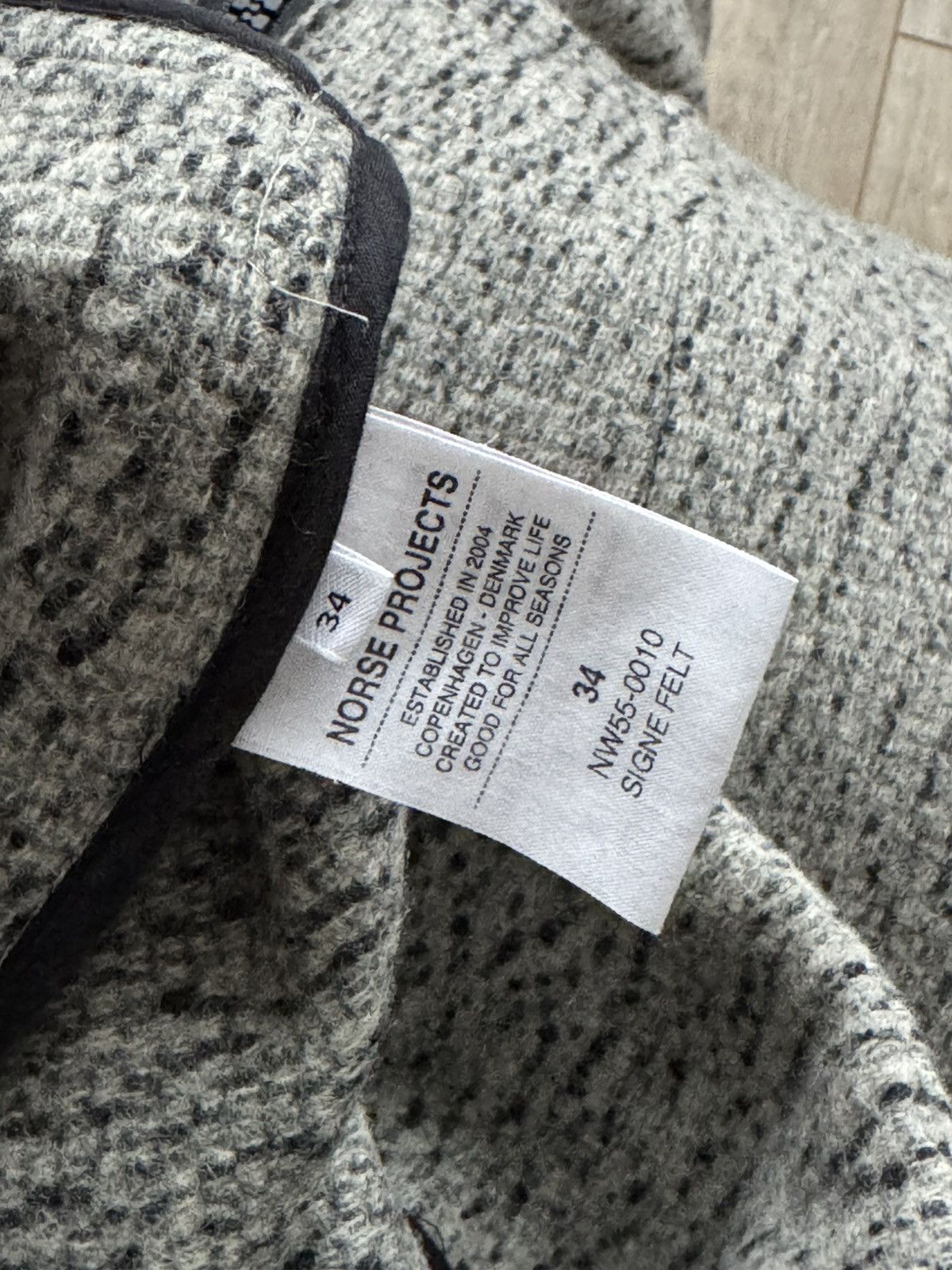 Norse Projects Norse Projects Signet Felt Hooded Coat – Grey Wool Size XS / US 0-2 / IT 36-38 - 11 Thumbnail