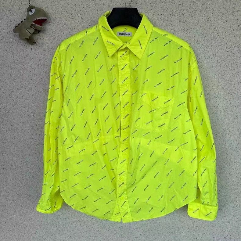Balenciaga Balenciaga size 34 Fluorescent Yellow Full Print Shirt 250 Size US M / EU 48-50 / 2 - 1 Thumbnail