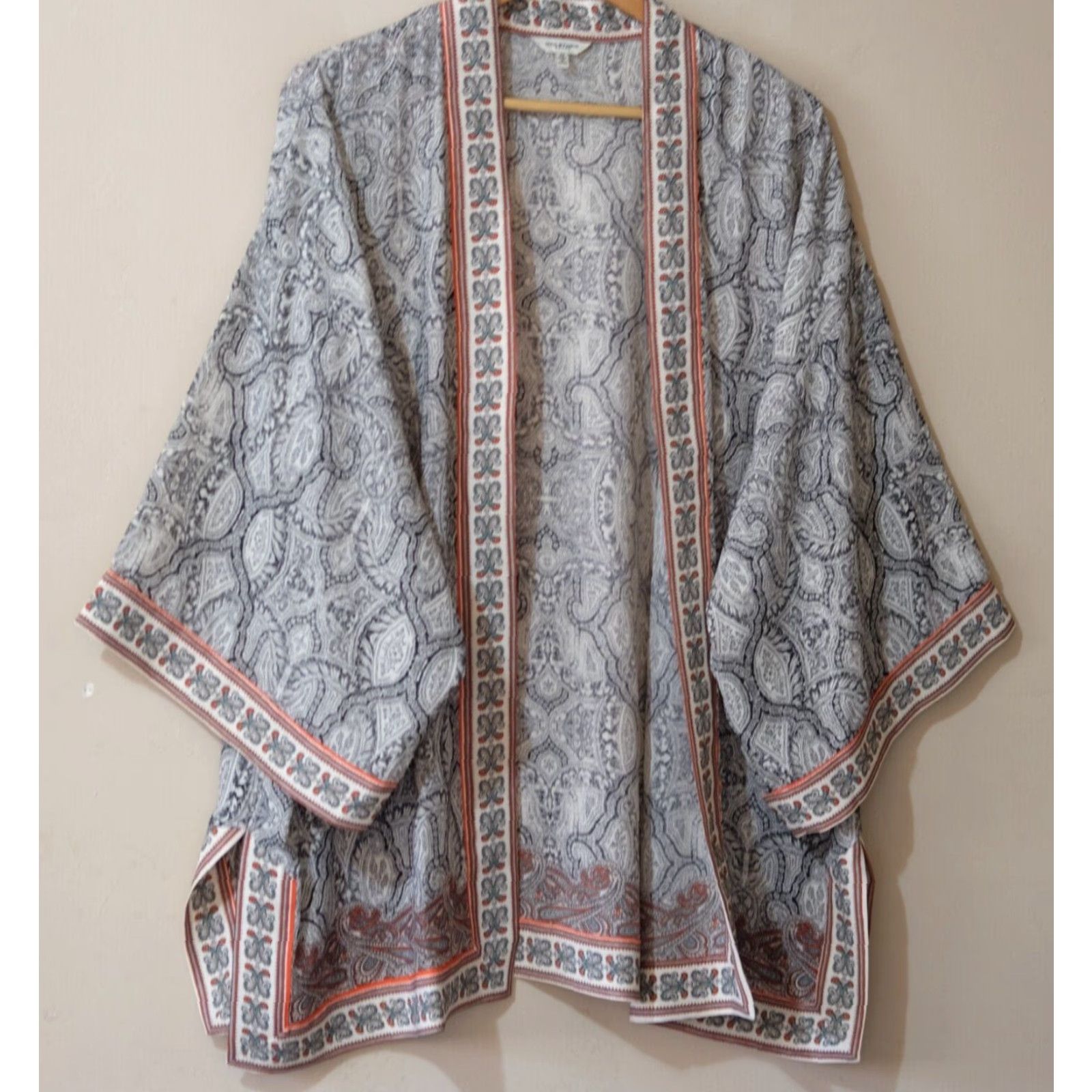 Vintage Nwot! Max Studio Open Front Kimono Flowy Cardigan Women's 1X #H49-22 Size XL / US 12-14 / IT 48-50 - 2 Thumbnail