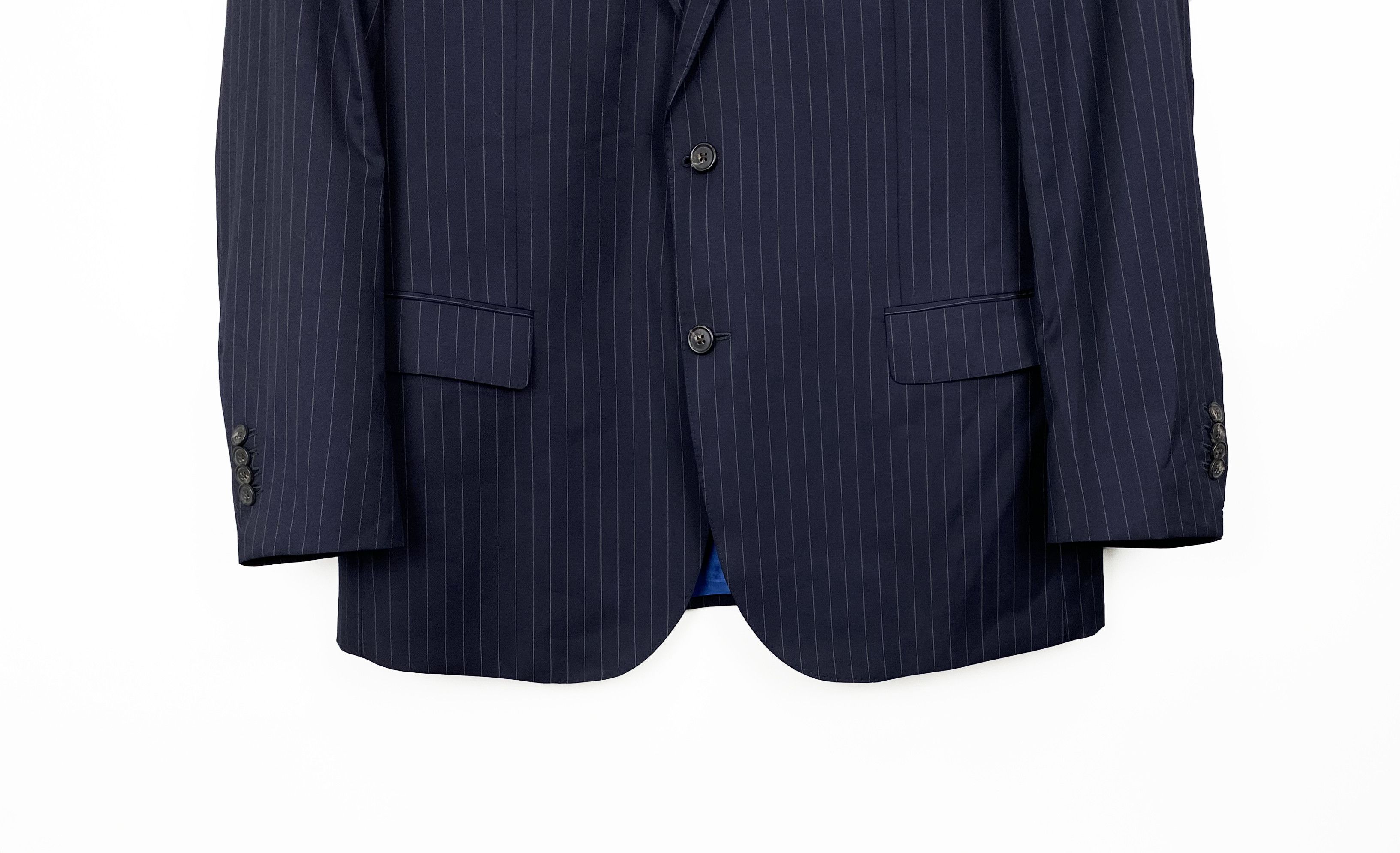 Suitsupply SUITSUPPLY Sevilha Striped Wool Navy Blazer Size 58 / US 48 Size 48R - 3 Thumbnail
