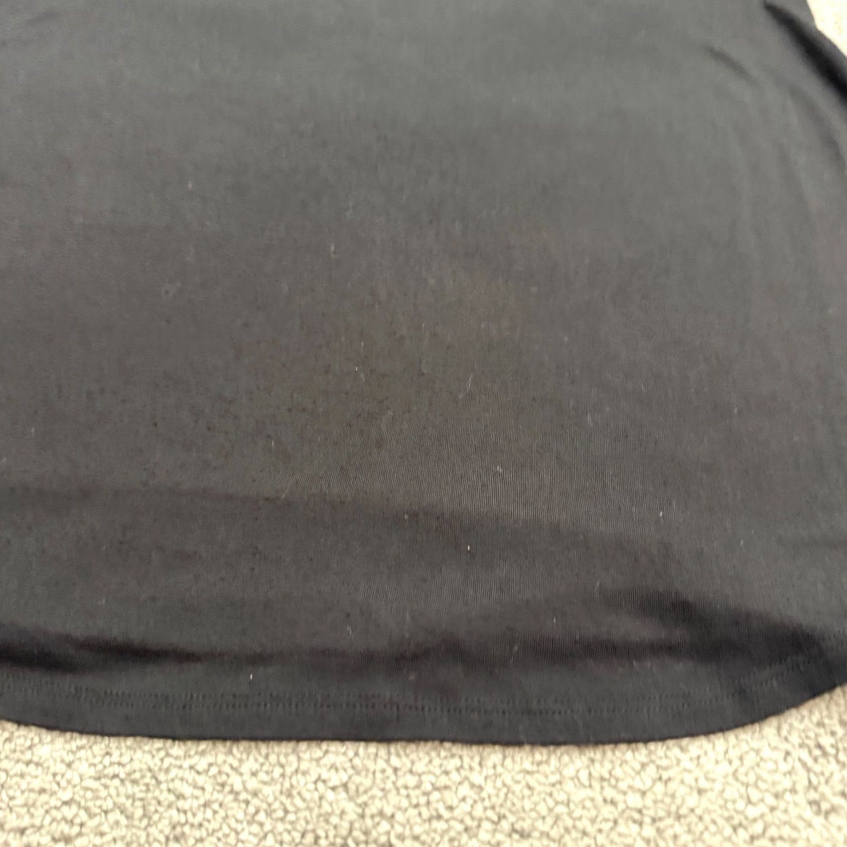 Vintage A new Approach Women's XL Black Scoop Neck Long Sleeve T-Shirt Rounded Hem Function: Basic, Breathable, Knit, Cotton, Logo, Casual Wear Size XL / US 12-14 / IT 48-50 - 4 Thumbnail