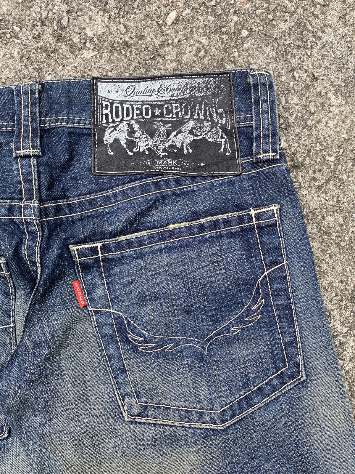 Japanese Brand Flare Rodeo Crown Japan Claw Marks Design Low Rise Denim Size US 30 / EU 46 - 14 Thumbnail