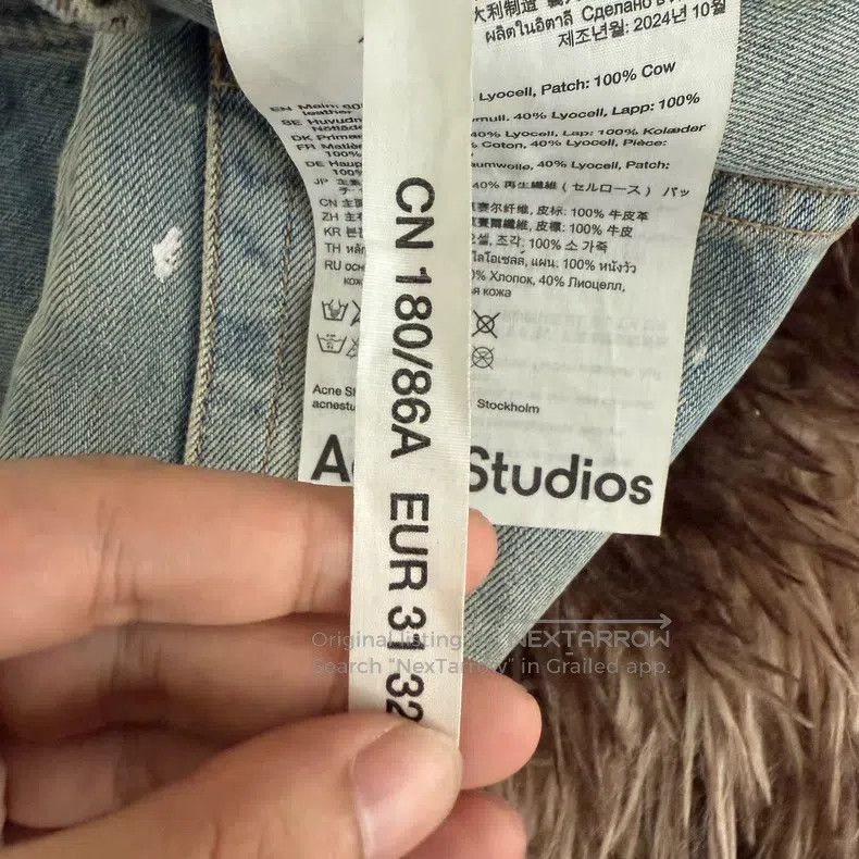 Acne Studios Acne Studios 25SS Washed Blue Splatter Denim Jeans Size US 31 - 4 Thumbnail