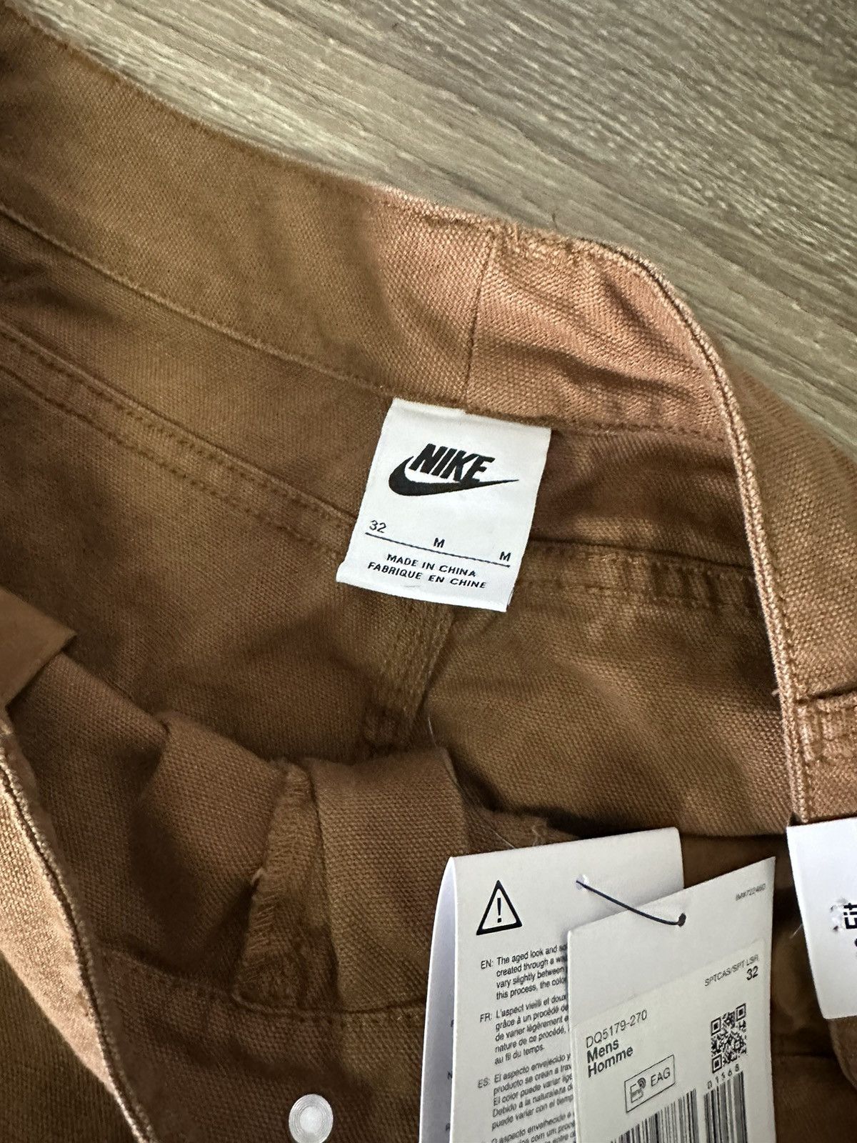 Other Nike Double Panel Heavyweight Cotton Cargo Pants Men Brown M Size US 32 / EU 48 - 11 Thumbnail