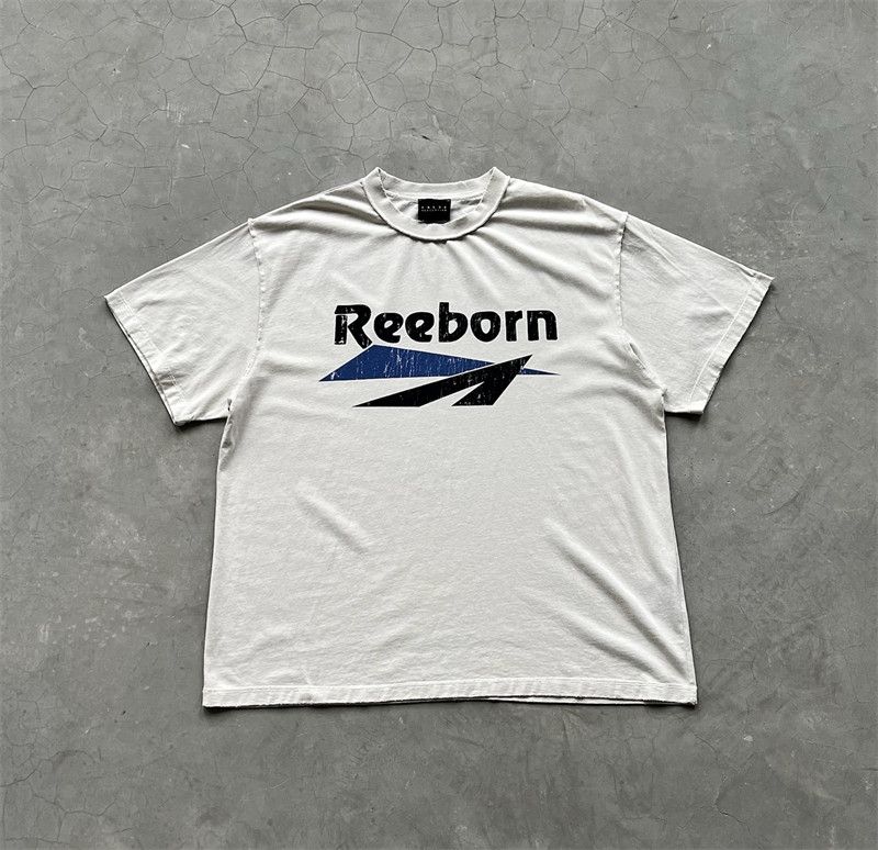 Japanese Brand REEBORN Crack Print Vintage Shirt Size US XL / EU 56 / 4 - 1 Thumbnail