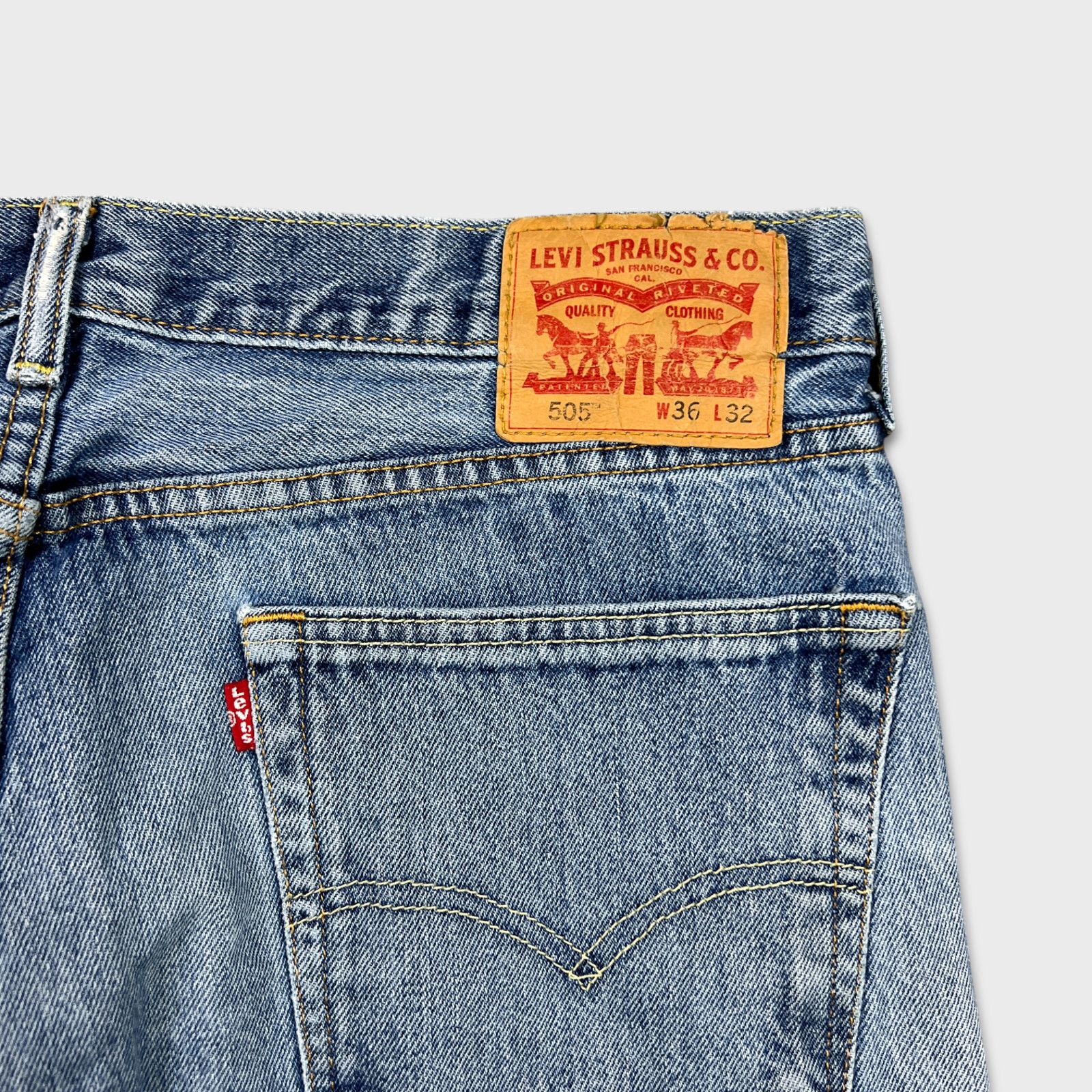 Levi's × Vintage Levi's 505 Jeans 36x32 Original Straight Leg Denim Pants Size US 36 / EU 52 - 7 Thumbnail