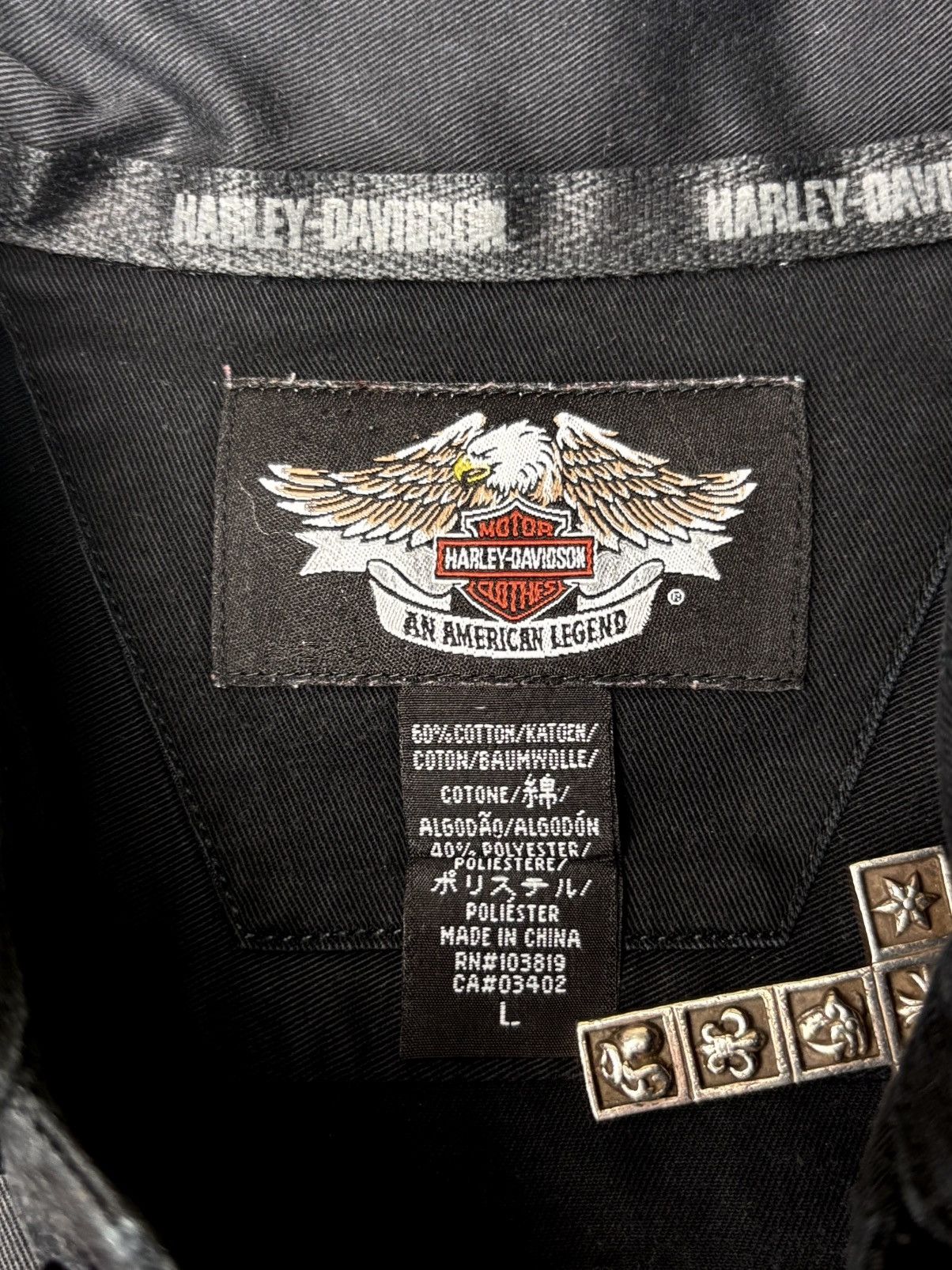 Harley Davidson Harley Davidson Embroidered Work Shirt Size US L / EU 52-54 / 3 - 6 Thumbnail