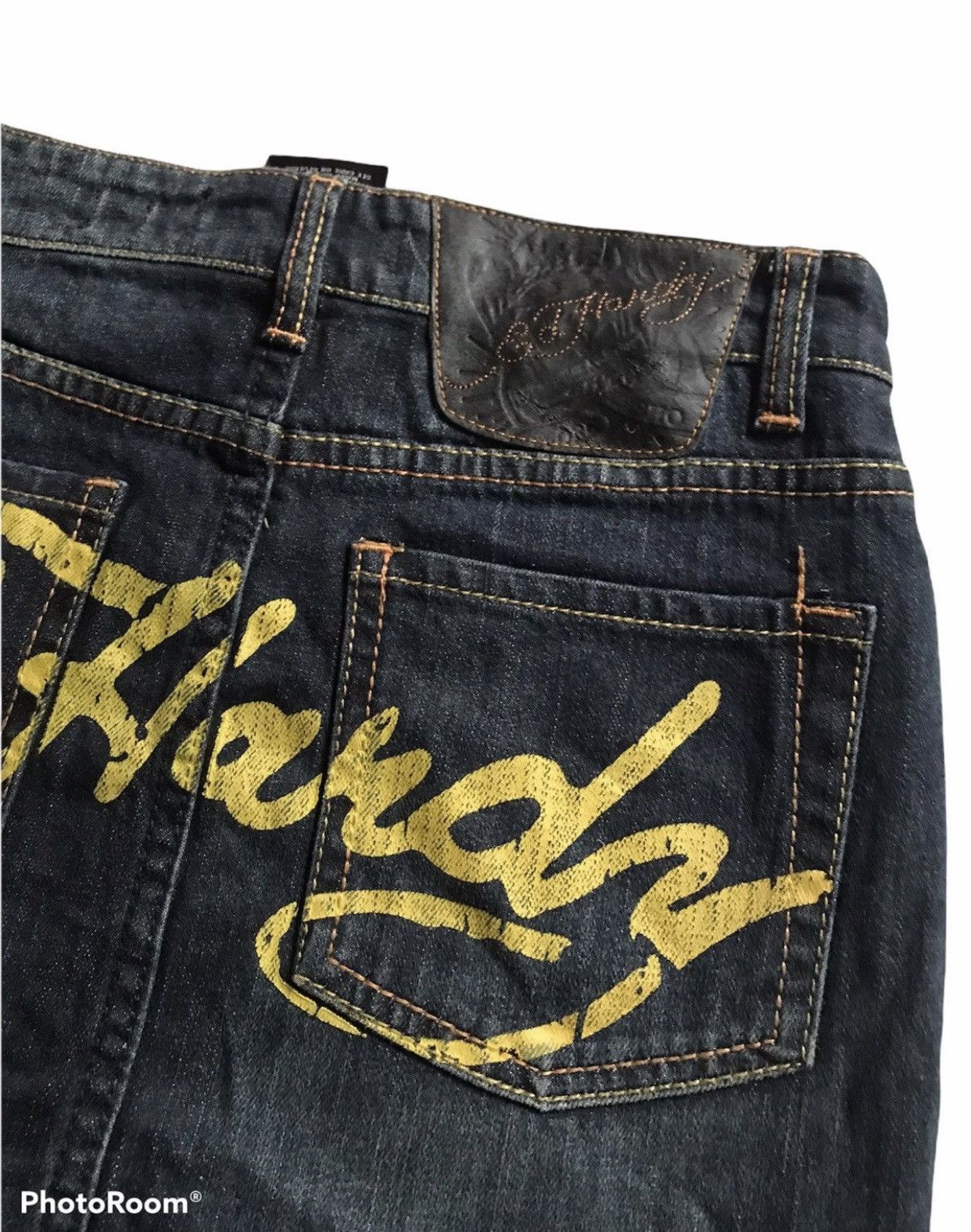 Ed Hardy × Japanese Brand Ed Hardy Spellout Denim Skirt Size 27" / US 4 / IT 40 - 2 Thumbnail