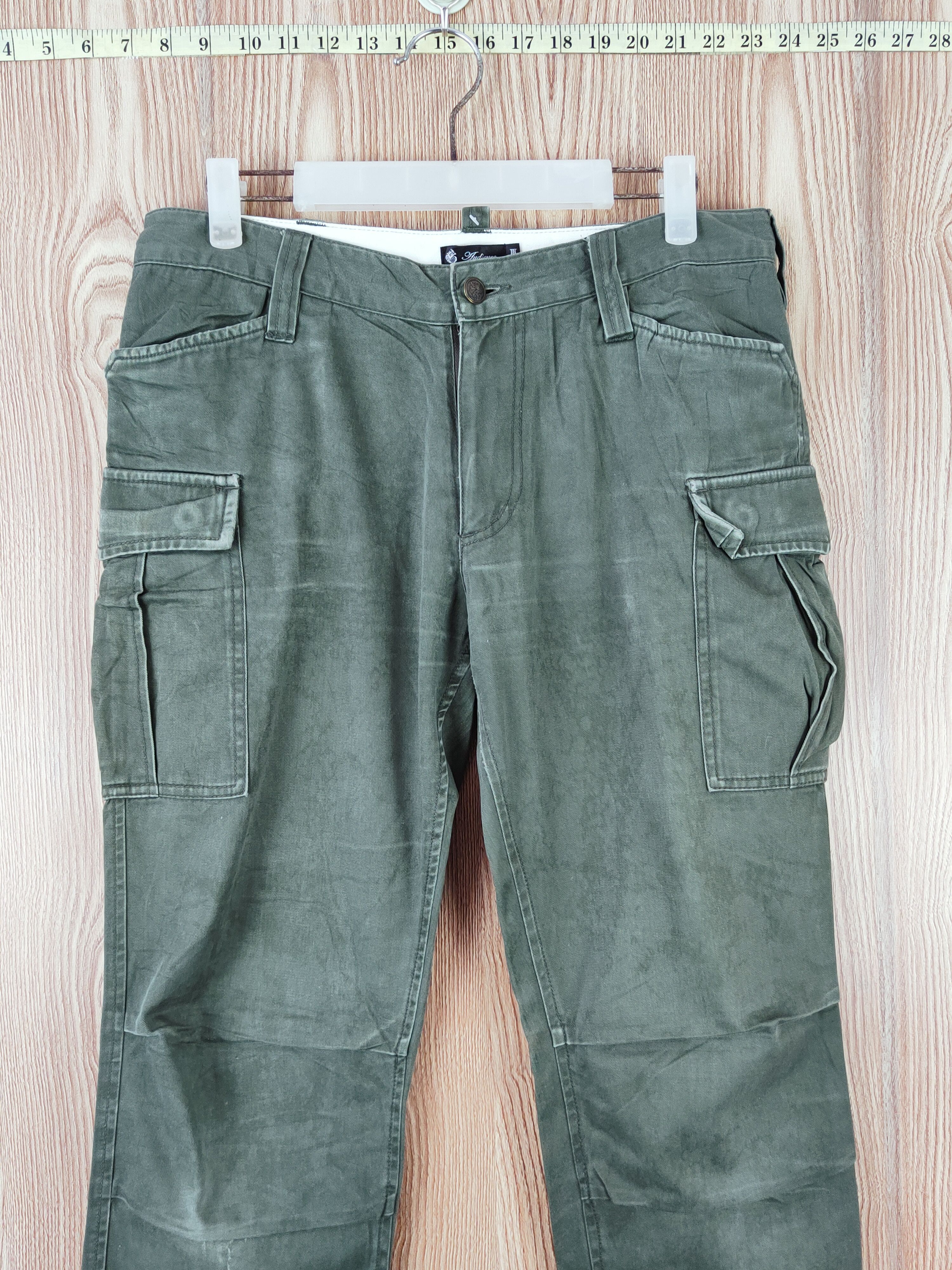Japanese Brand Audienee Green Multipocket Tactical Cargo Pants #W908 Size US 31 - 2 Thumbnail