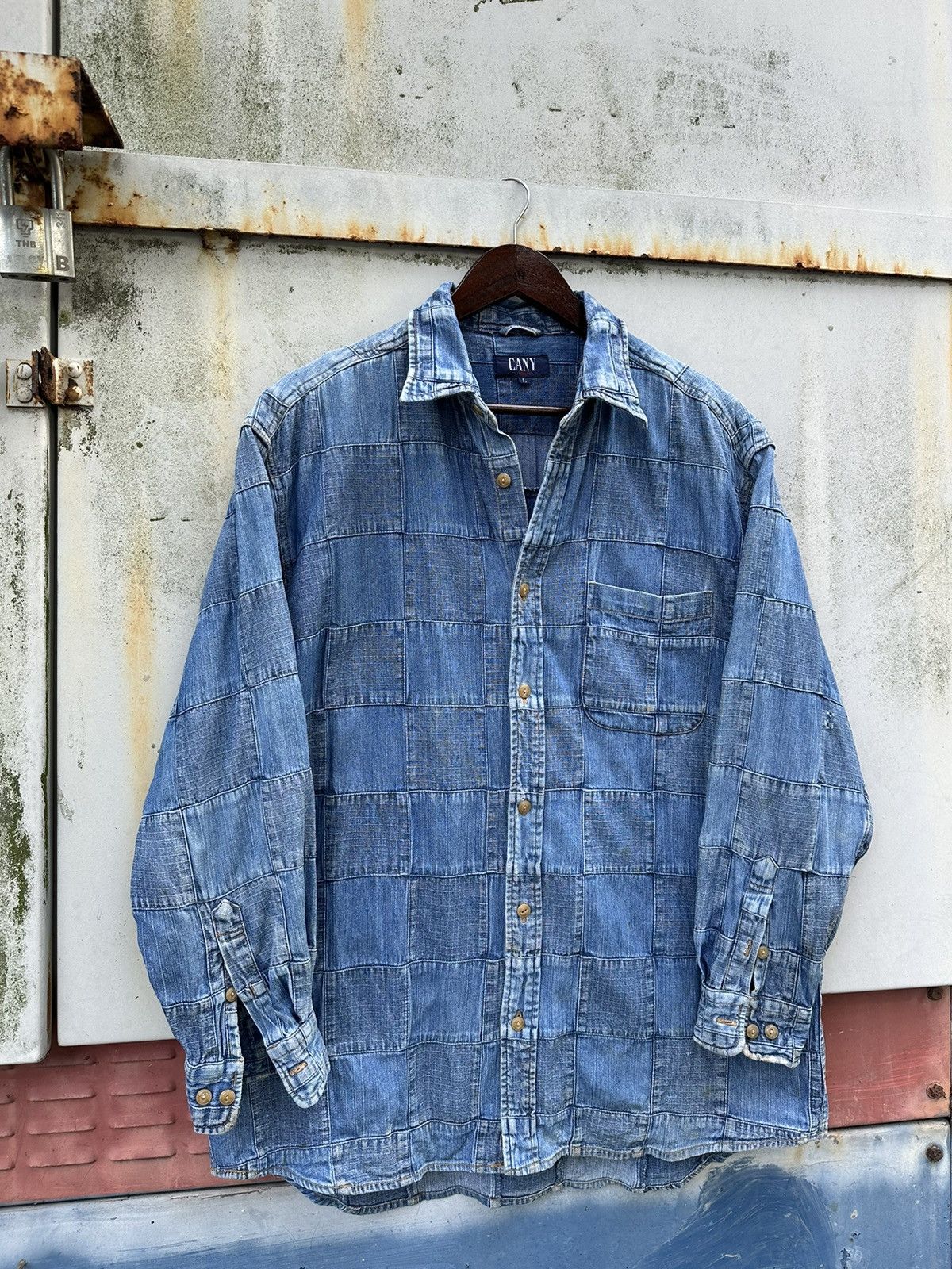 Vintage 👹Vintage Cany Jeans Patchwork Button Down Jacket Size US L / EU 52-54 / 3 - 2 Thumbnail