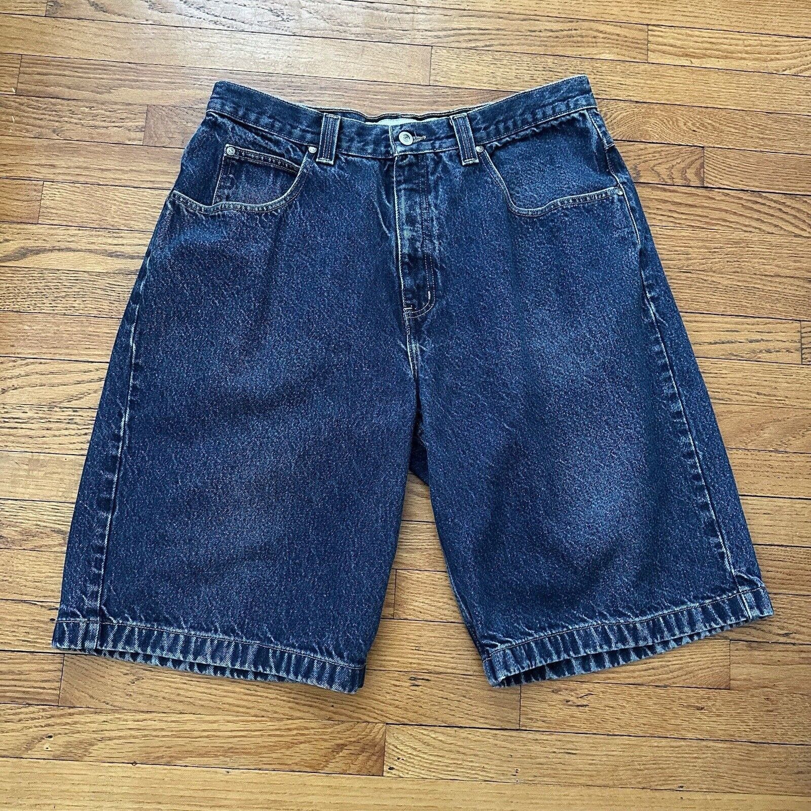 Anchor Blue Baggy Jean Shorts Dark outlet Blue Denim Size 40 Skater