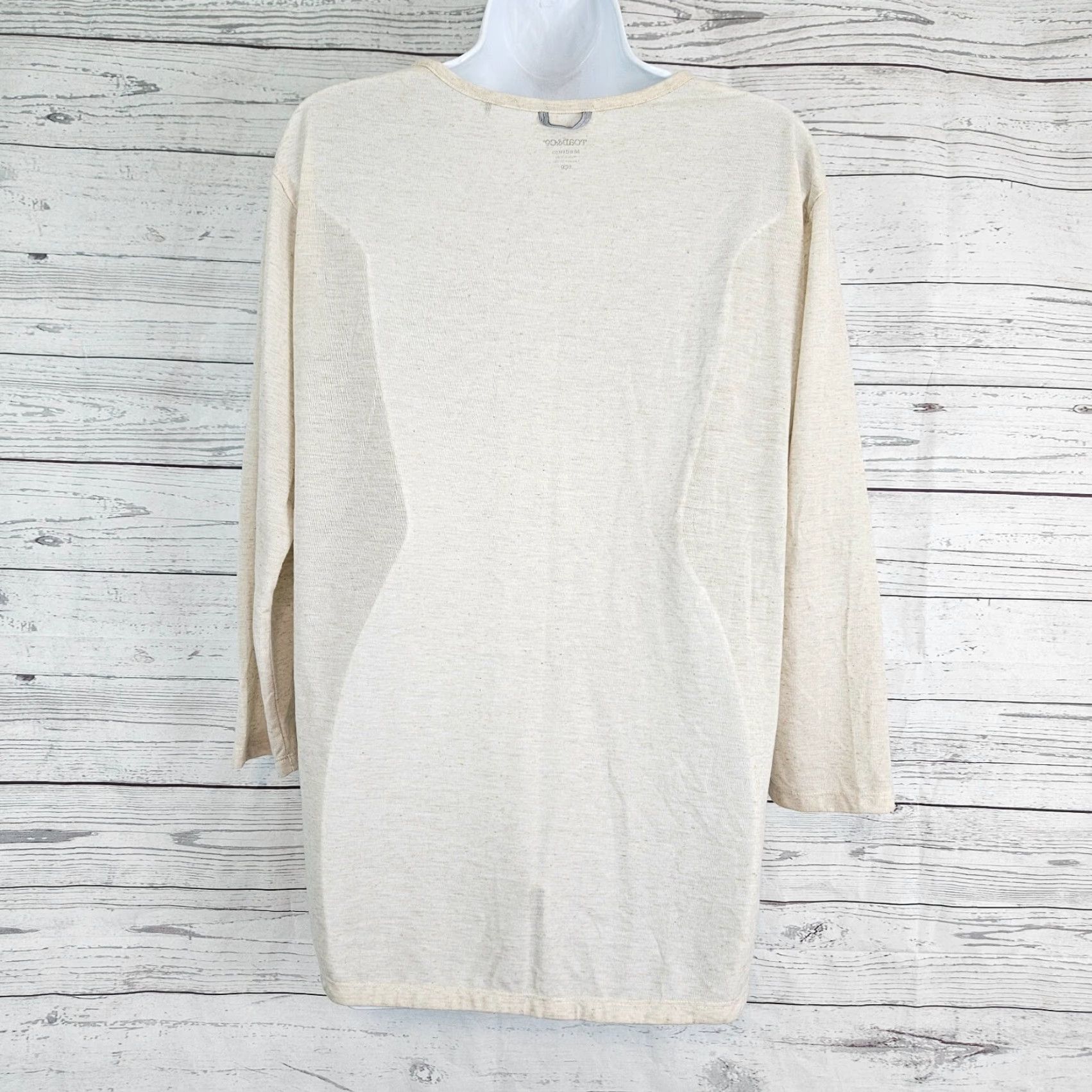 Toad&Co Toad&Co T-Shirt Womens Ember 3/4 Sleeve Medium Beige Linen Blend Polyester Blend Size M / US 6-8 / IT 42-44 - 4 Thumbnail