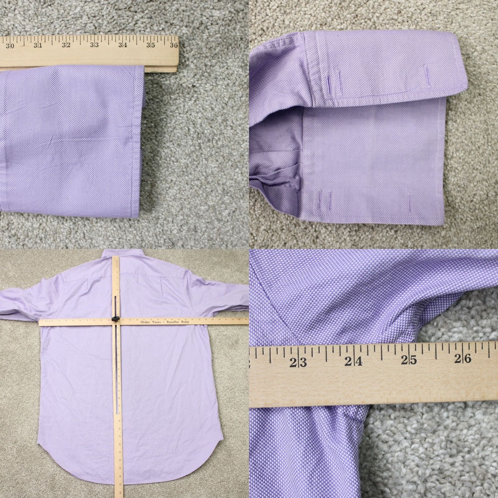 Charles Tyrwhitt Charles Tyrwhitt Shirt Men 16 1/2 36 Purple Classic Fit French Cuff Long Sleeve Shirt Size US XL / EU 56 / 4 - 8 Thumbnail