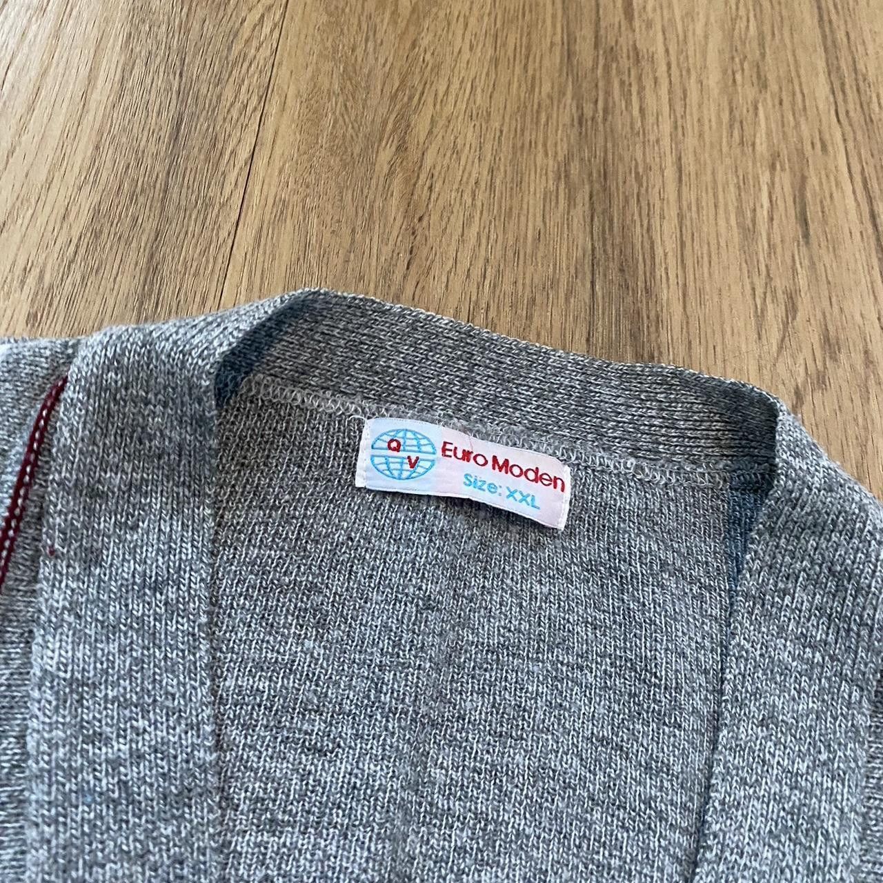 Other Grey & white 80s/90s vintage cardigan with a retro Size US XXL / EU 58 / 5 - 4 Thumbnail