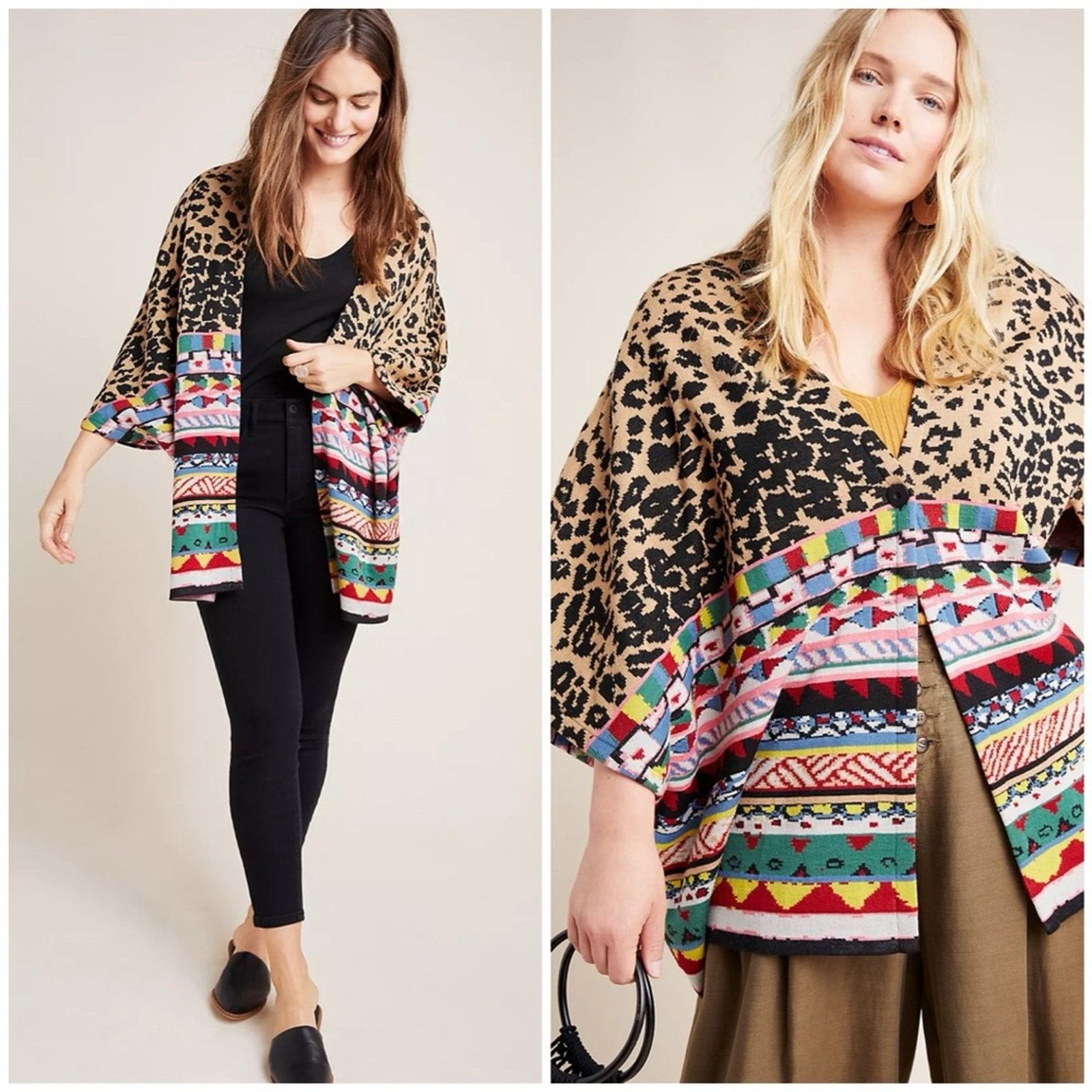 Anthropologie Anthropologie Aldo Martins Annistyn Knit Kimono Cardigan 3X Size 3XL / US 20-22 - 10 Thumbnail