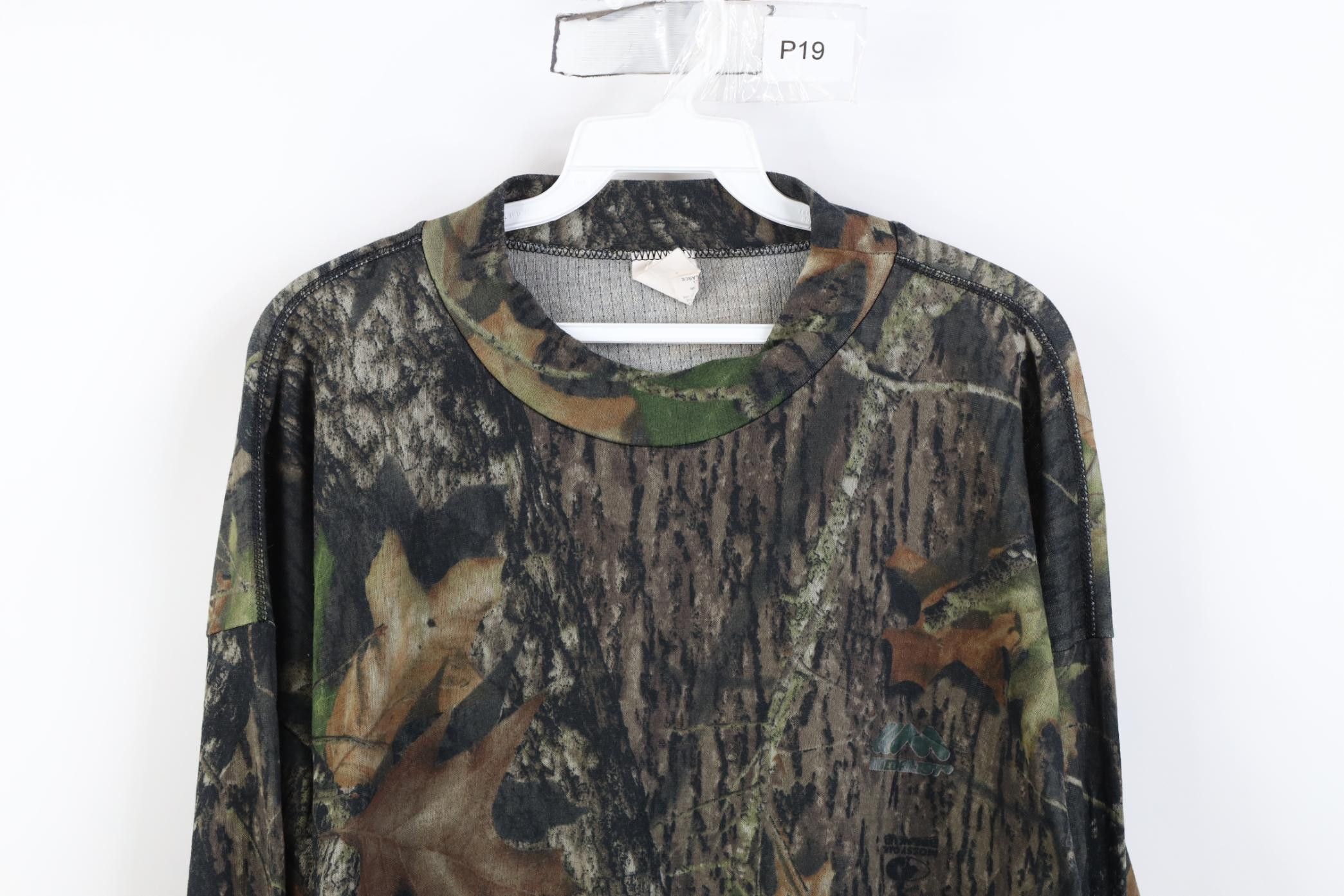 Vintage Vintage 90s Streetwear Mossy Oak Camouflage Thermal T-Shirt Size US XXL / EU 58 / 5 - 2 Thumbnail
