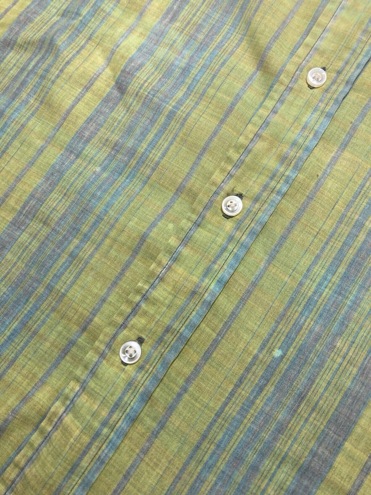 Vintage VTG 60s button shirt striped lightweight cotton medium Size US M / EU 48-50 / 2 - 2 Thumbnail