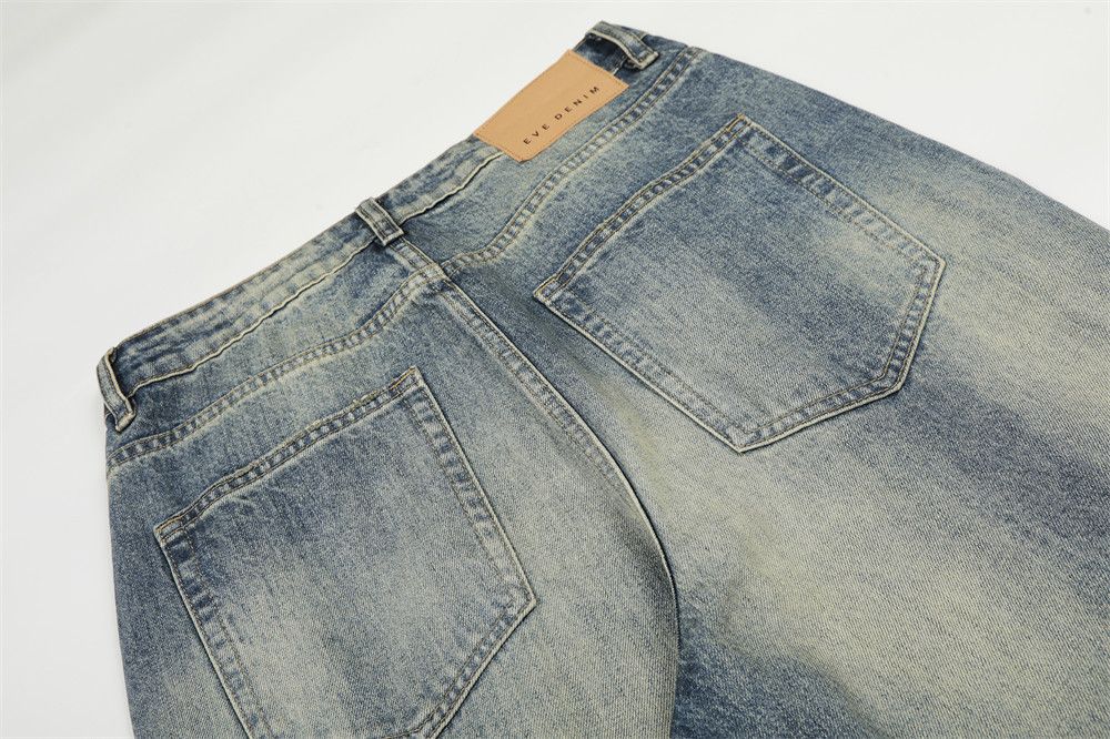 Vintage Men's Retro Punk Distressed Gradient Whiskered Washed Jeans Size US 32 / EU 48 - 5 Thumbnail