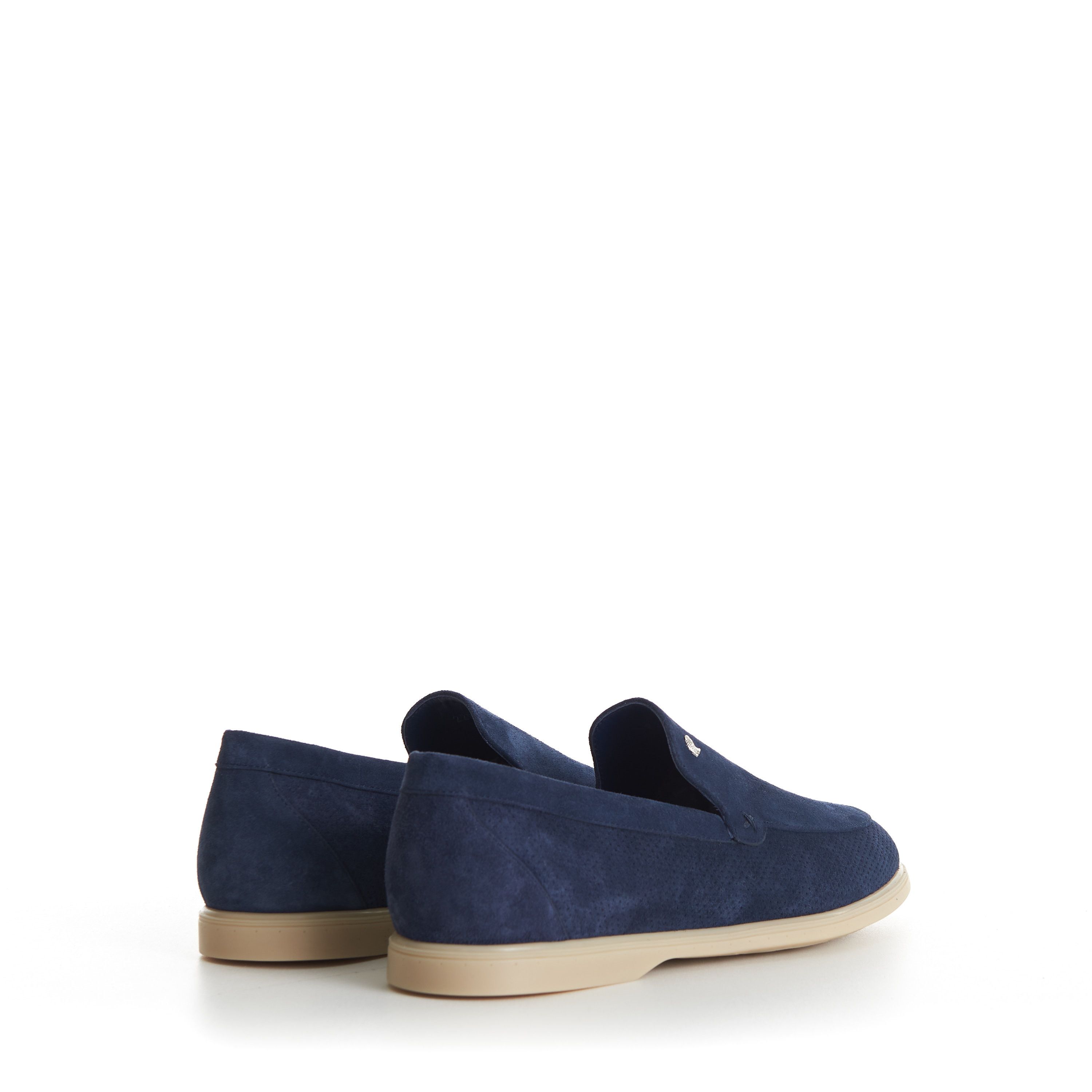 Stefano Ricci Blue Suede Slip-On Loafer - Perforated Size US 8 / EU 41 - 8 Thumbnail