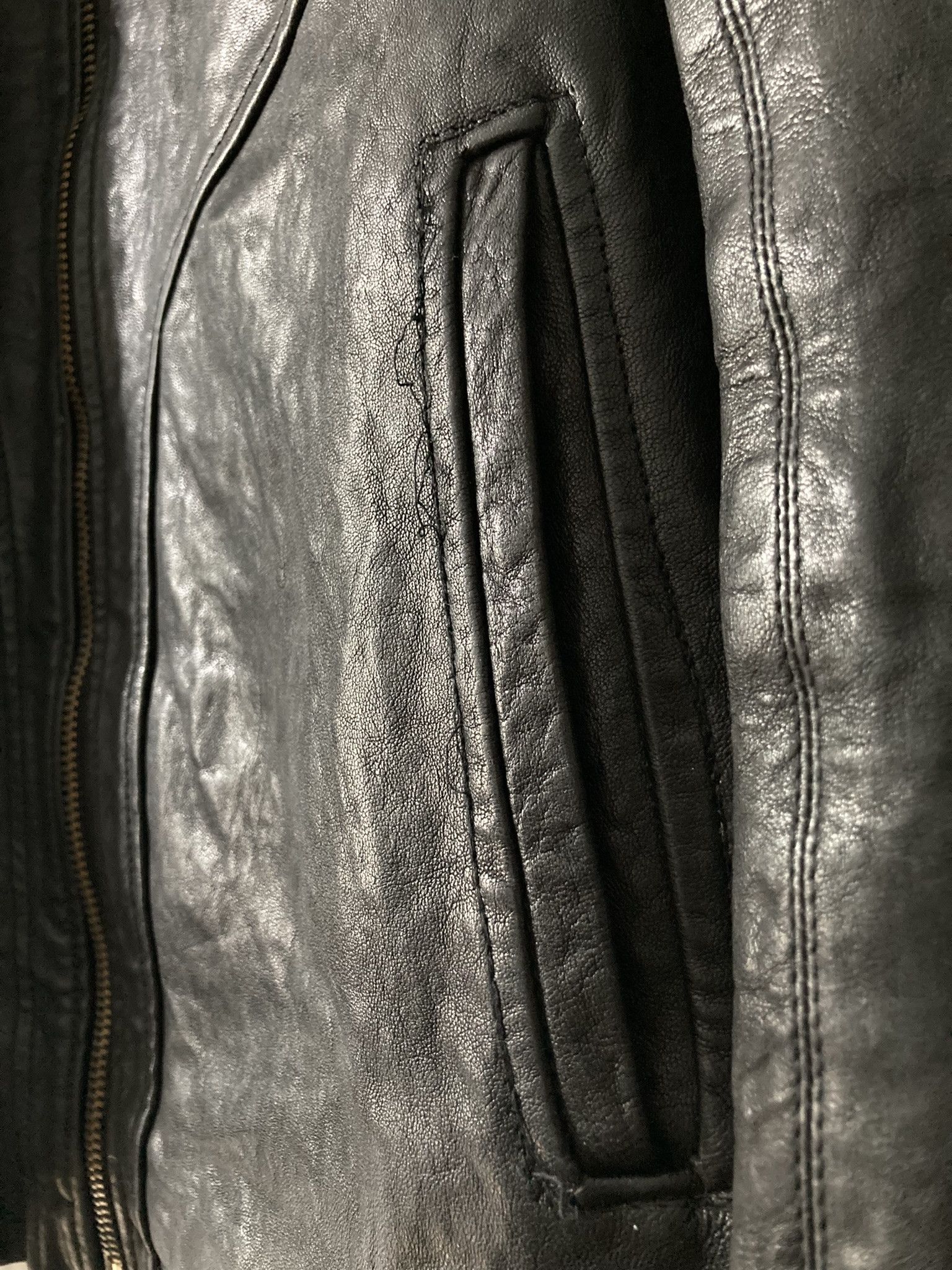 Rick Owens F/W 09 "CRUST" Hammered Lamb Leather Intarsia Jacket XL Size US XL / EU 56 / 4 - 4 Thumbnail